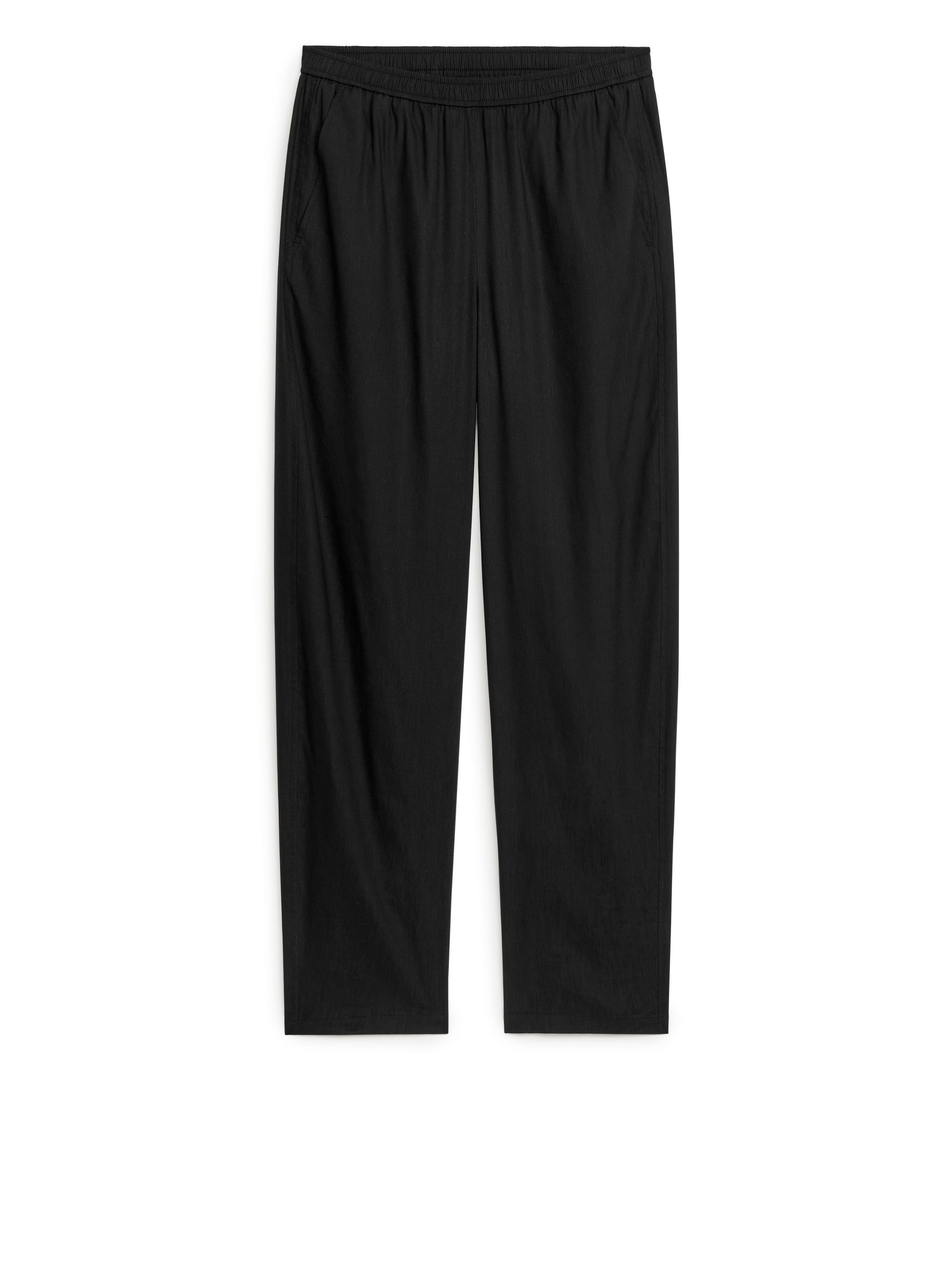 Pantaloni barrel in misto lino - Nero - Regular fit - Women - StillMedia/DescriptiveStillLife - 1