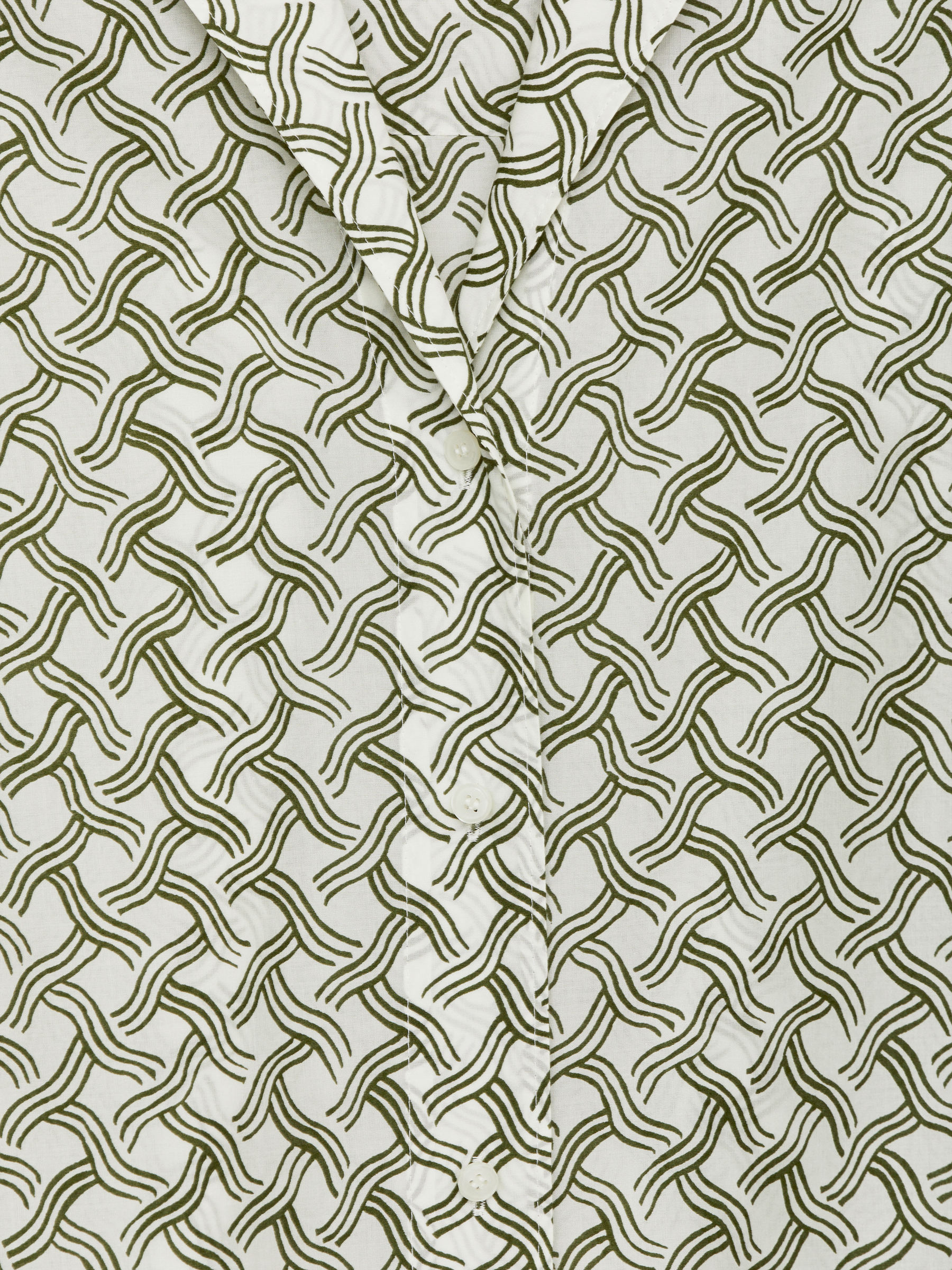 Printed Shirt - Off White/Dark Green - Regular fit - Women - StillMedia/DescriptiveDetail - 2