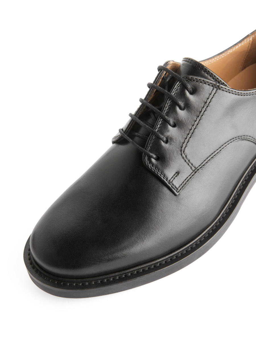 Leather Derby Shoes-#272628-13004