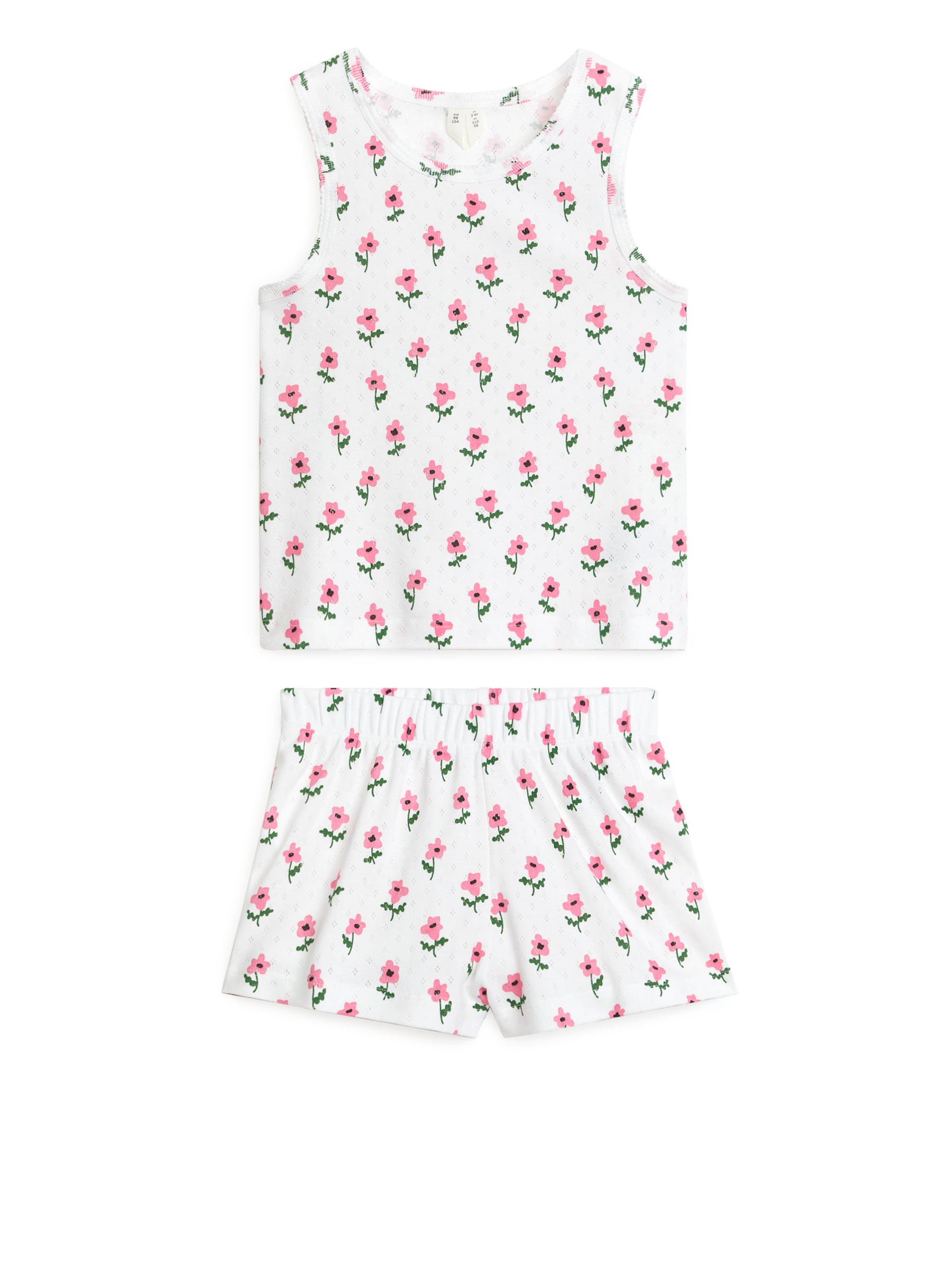 Pointelle Pyjama Set-#FFFFFF-1233