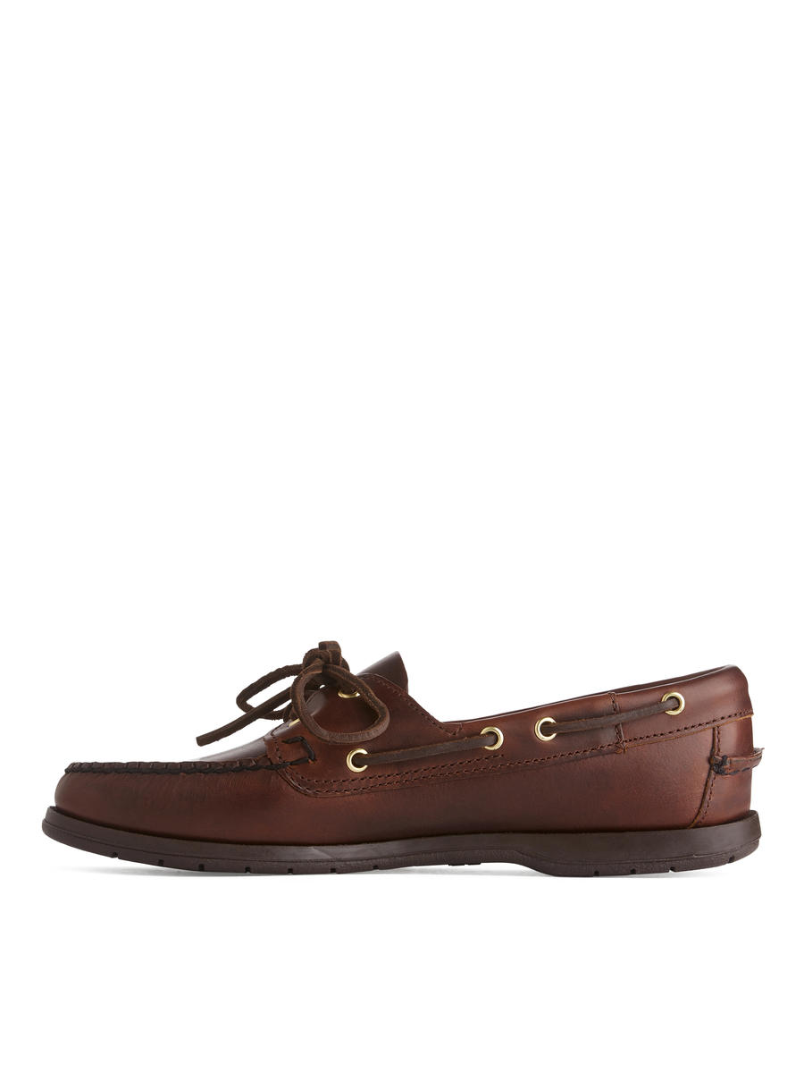 Sebago Victory Waxy Boat Shoes-#734C40-8375