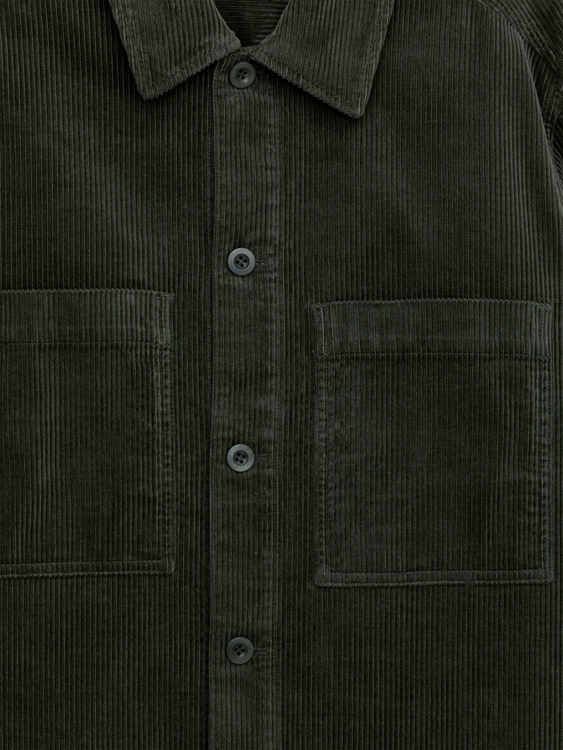 Surchemise en velours côtelé - Vert kaki - Regular fit - Homme - StillMedia/DescriptiveDetail - 1