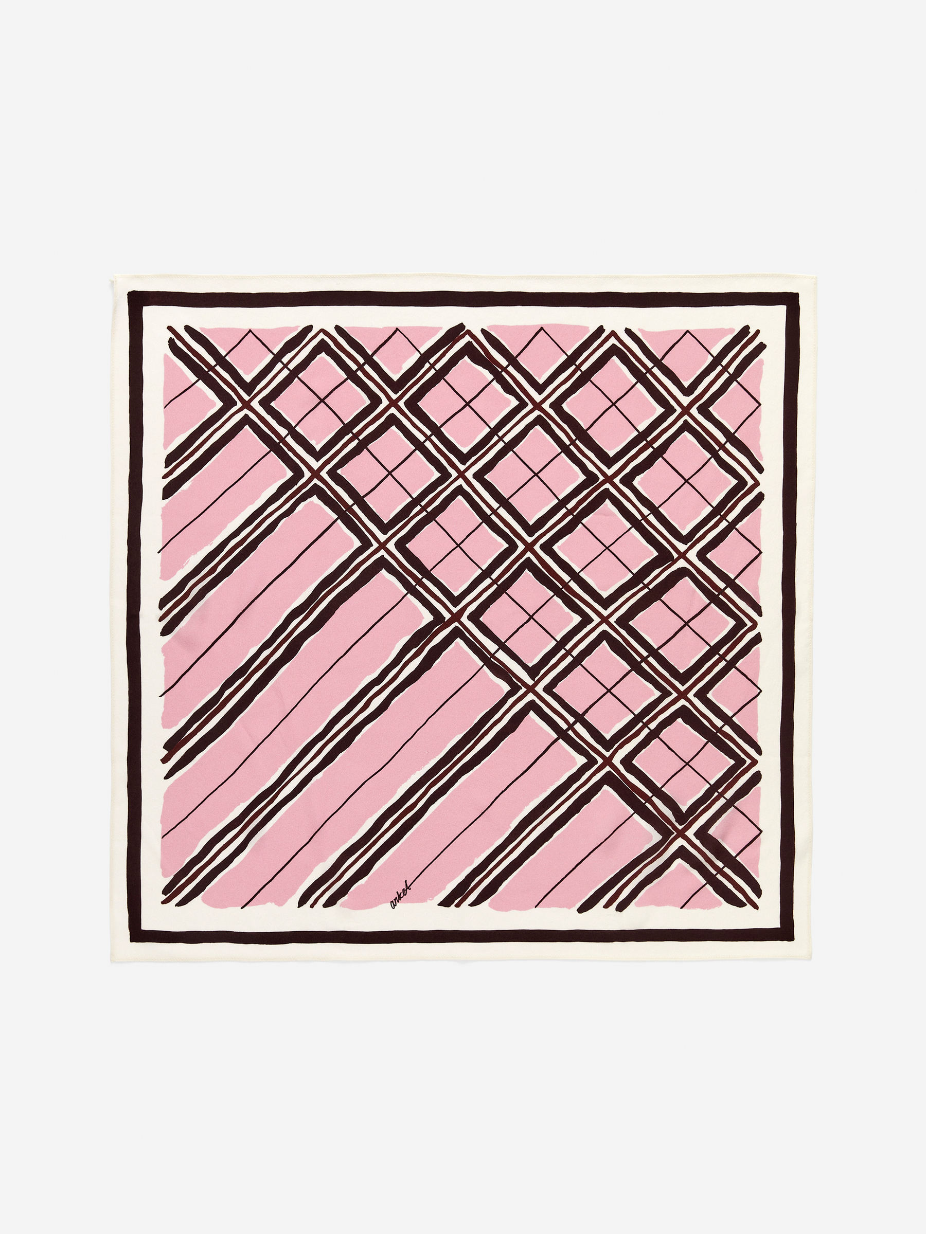 Printed Silk Scarf-#DBB5BF-15977