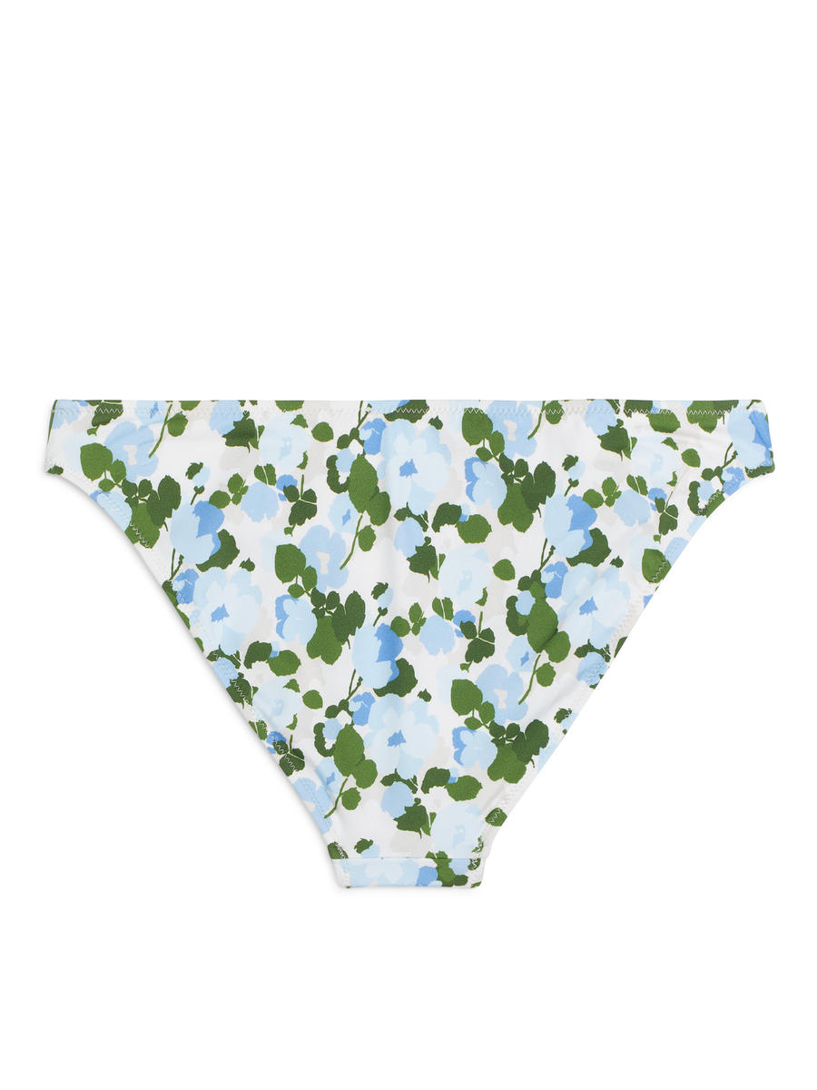 Low-Waist Bikini Bottom - White/Blue/Green - Women - 1223640002