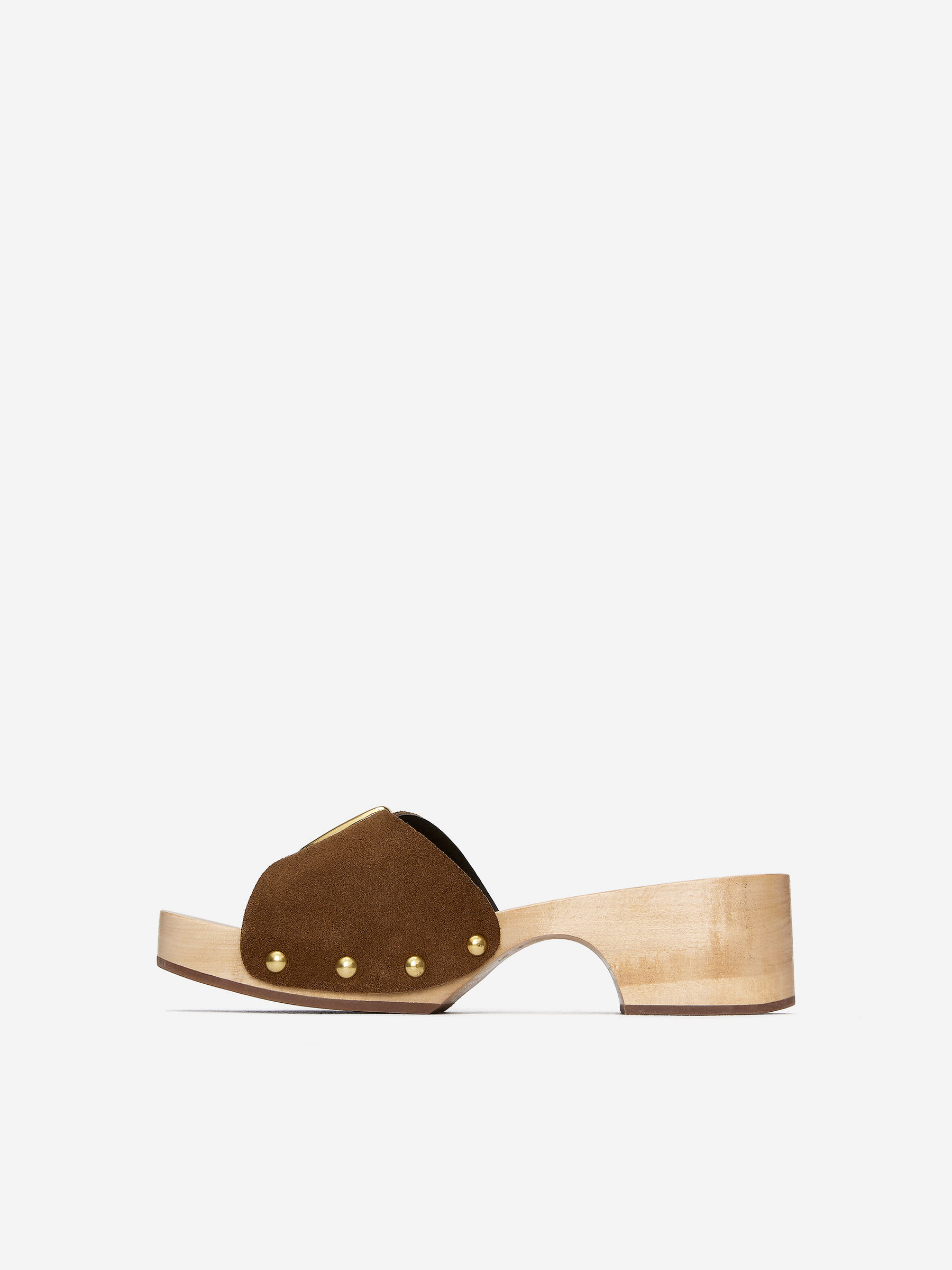 Suede Clogs - Brown/Beige - Women - StillMedia/DescriptiveStillLife - 3