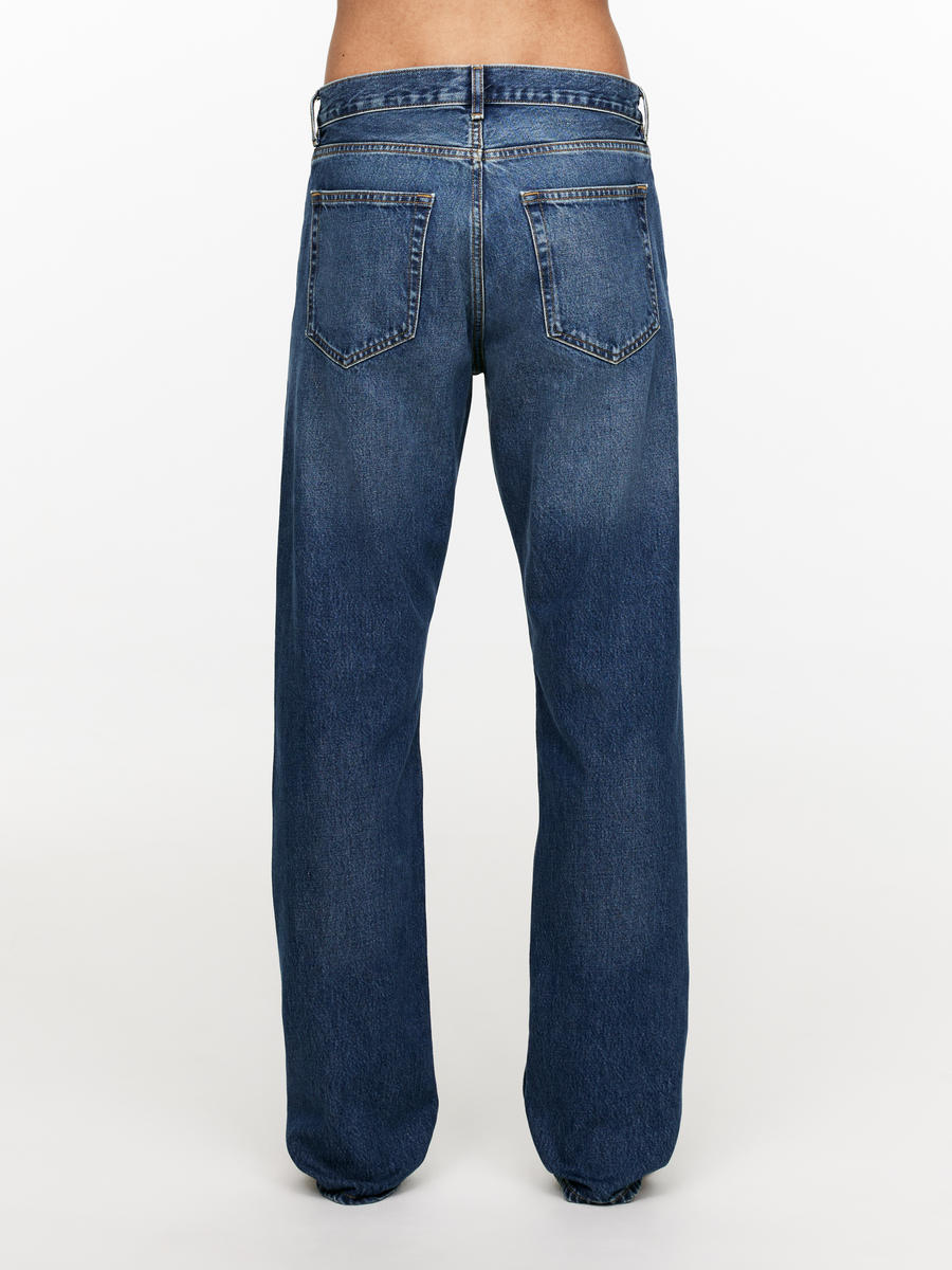 OCEAN Loose Straight Jeans-#606575-12003