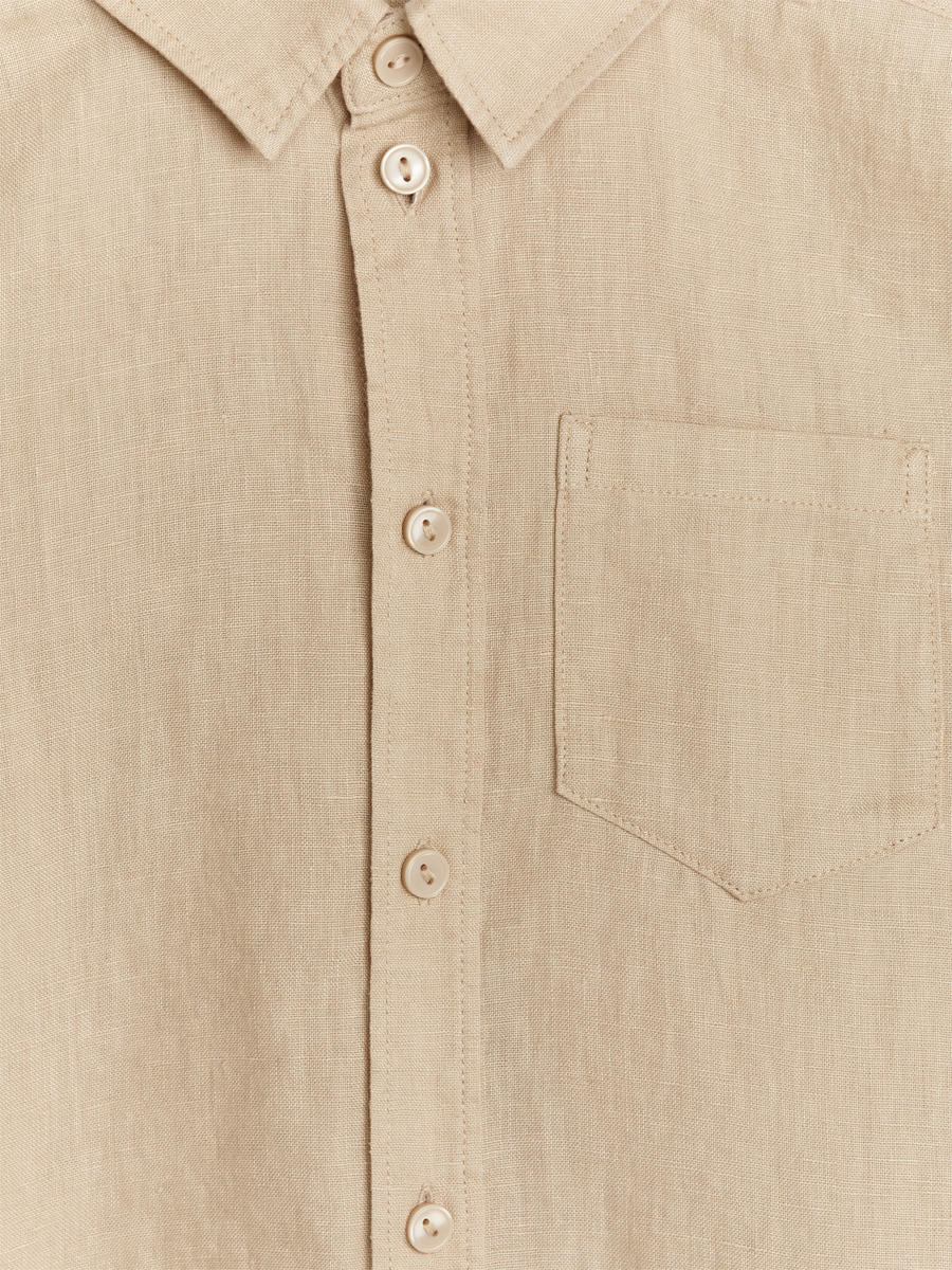 Linen Shirt-#C1AC93-7756