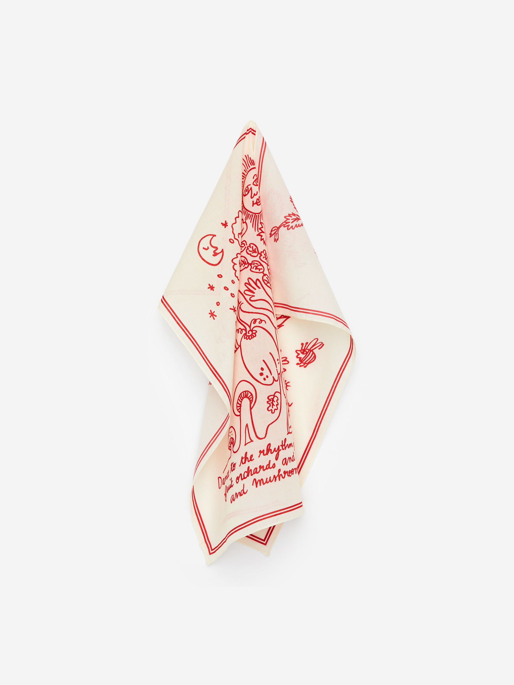ARKET CAFÉ Printed Bandana - Off White/Red - Café - StillMedia/DescriptiveStillLife - 1