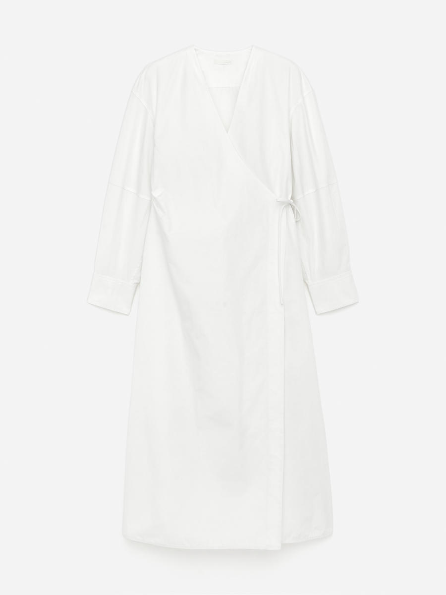 ARKET Women's  Cotton Wrap Dress White,  size 36