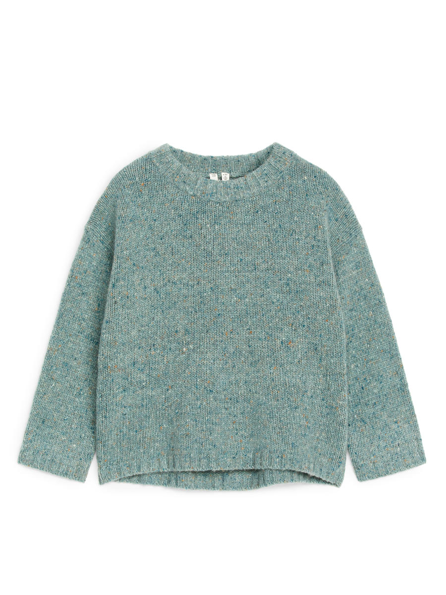 Neps Wool-Blend Jumper-#808E7E-12118