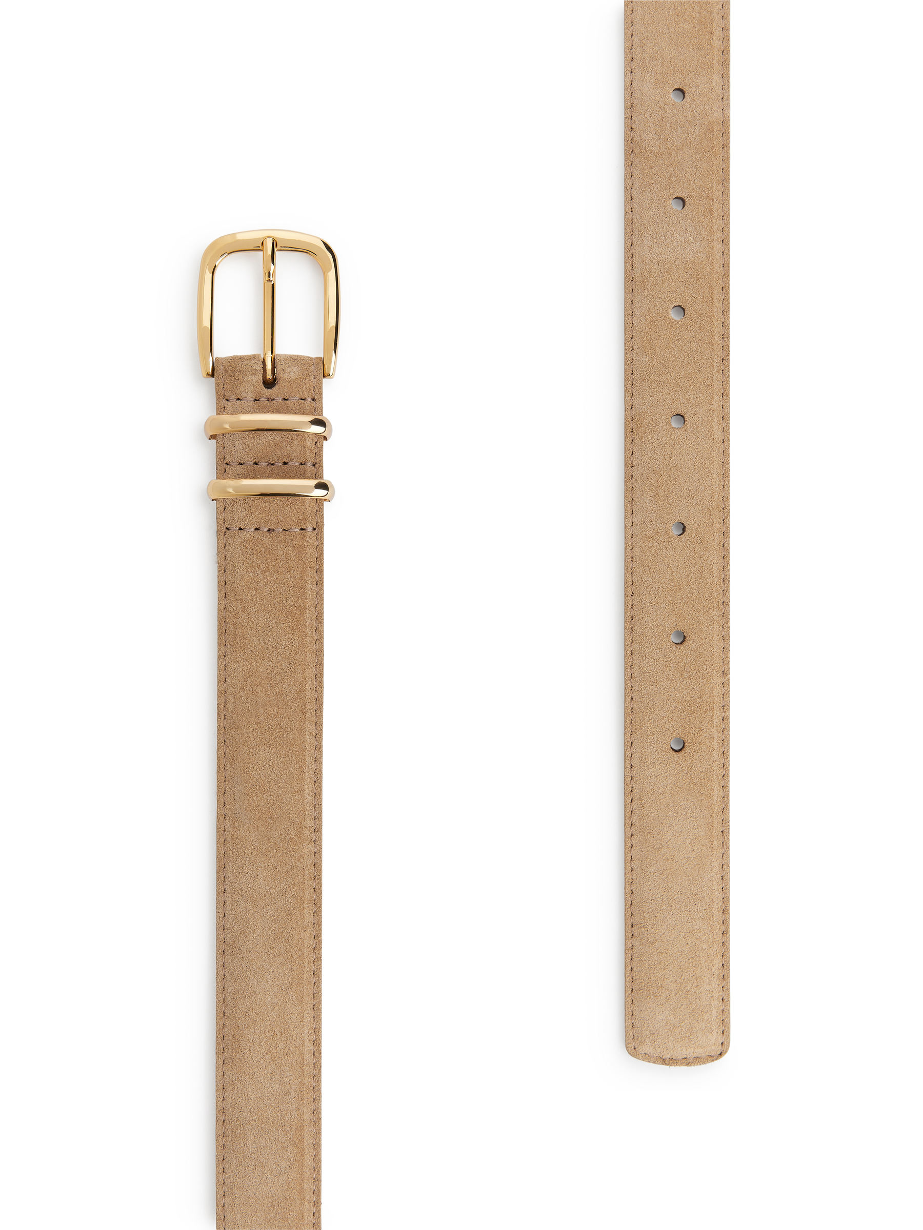 Gürtel aus Veloursleder - Beige - Damen - StillMedia/DescriptiveDetail - 2