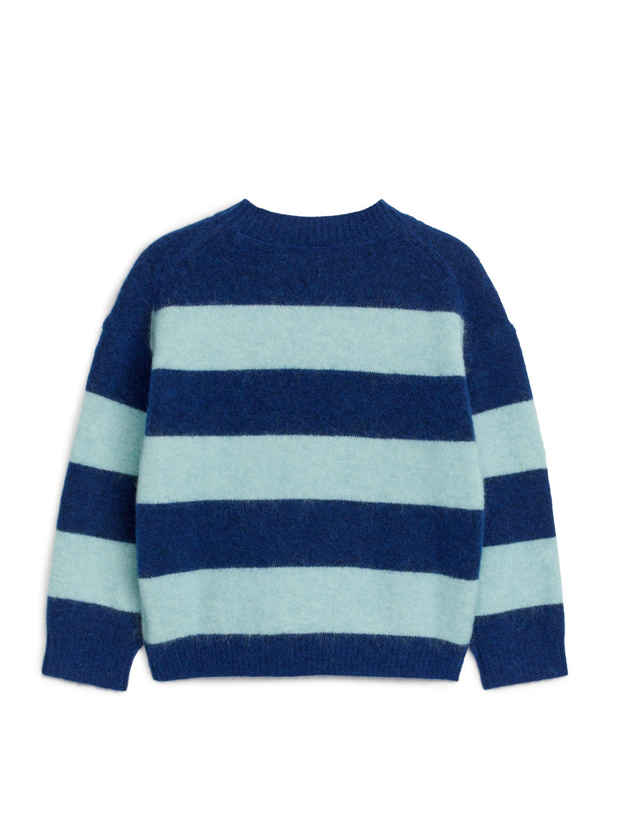 Striped Wool-Alpaca Blend Jumper-#333859-2768