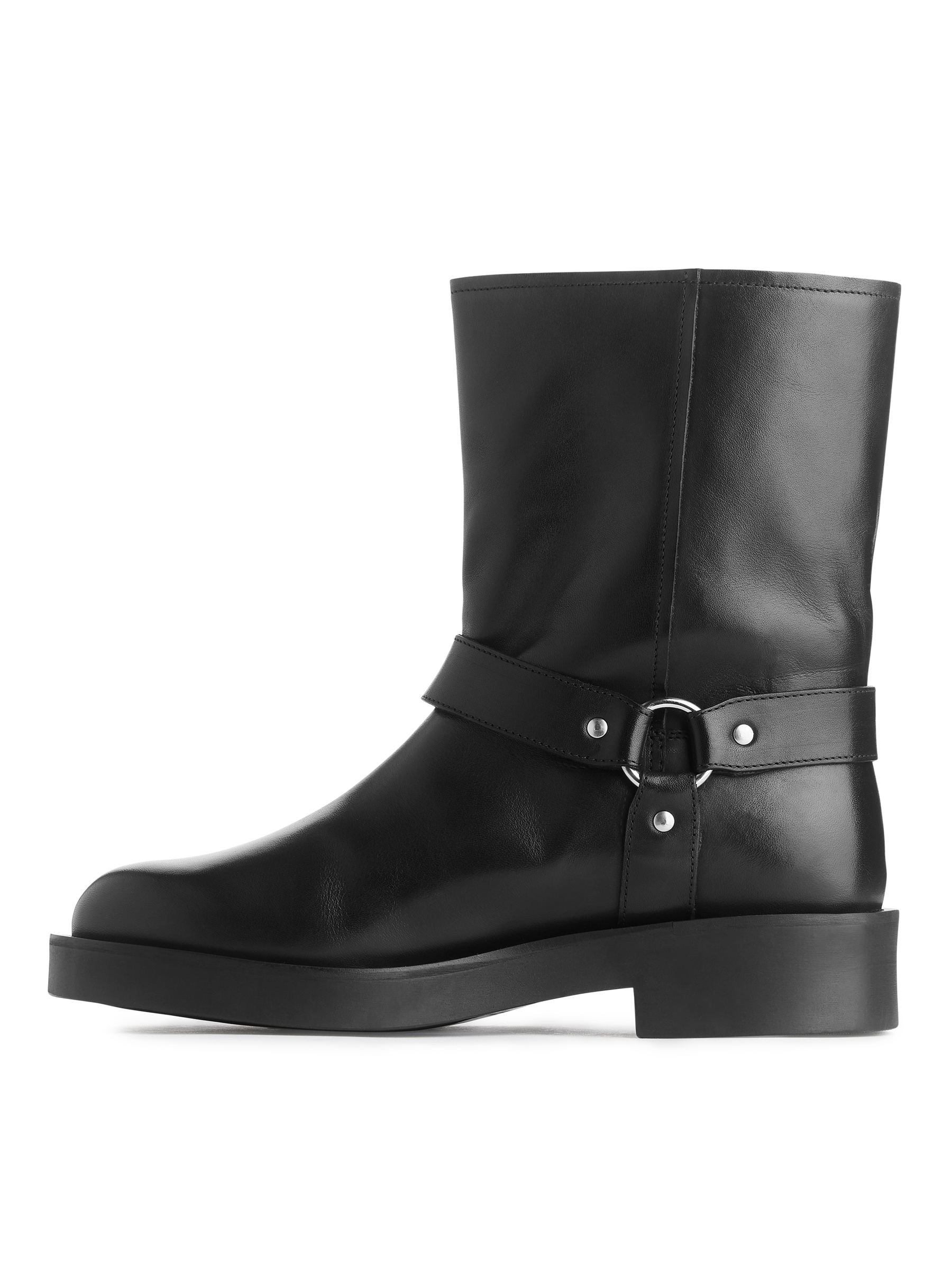 Botas moteras de piel - Negro - Women - StillMedia/DescriptiveStillLife - 4