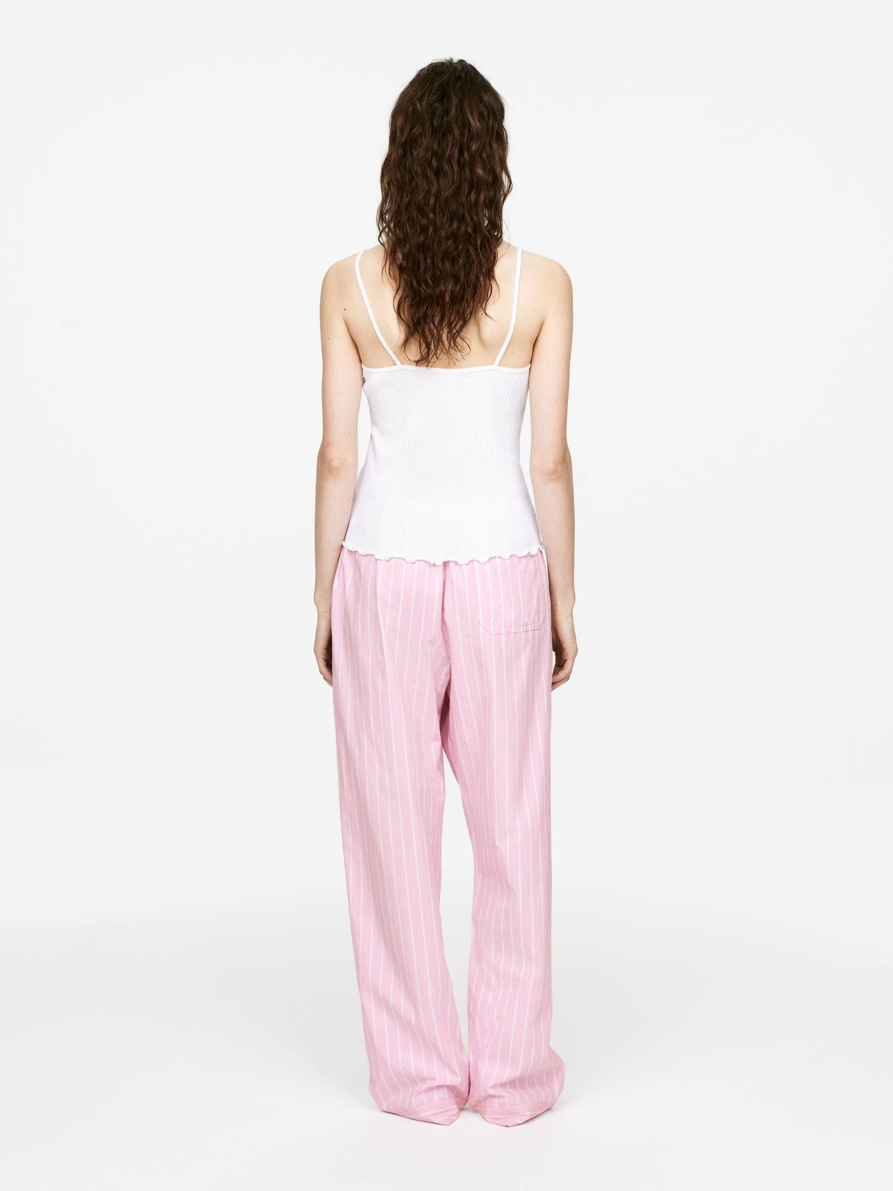 Pointelle Cotton Tank - White - Slim fit - Women - StillMedia/Lookbook - 6