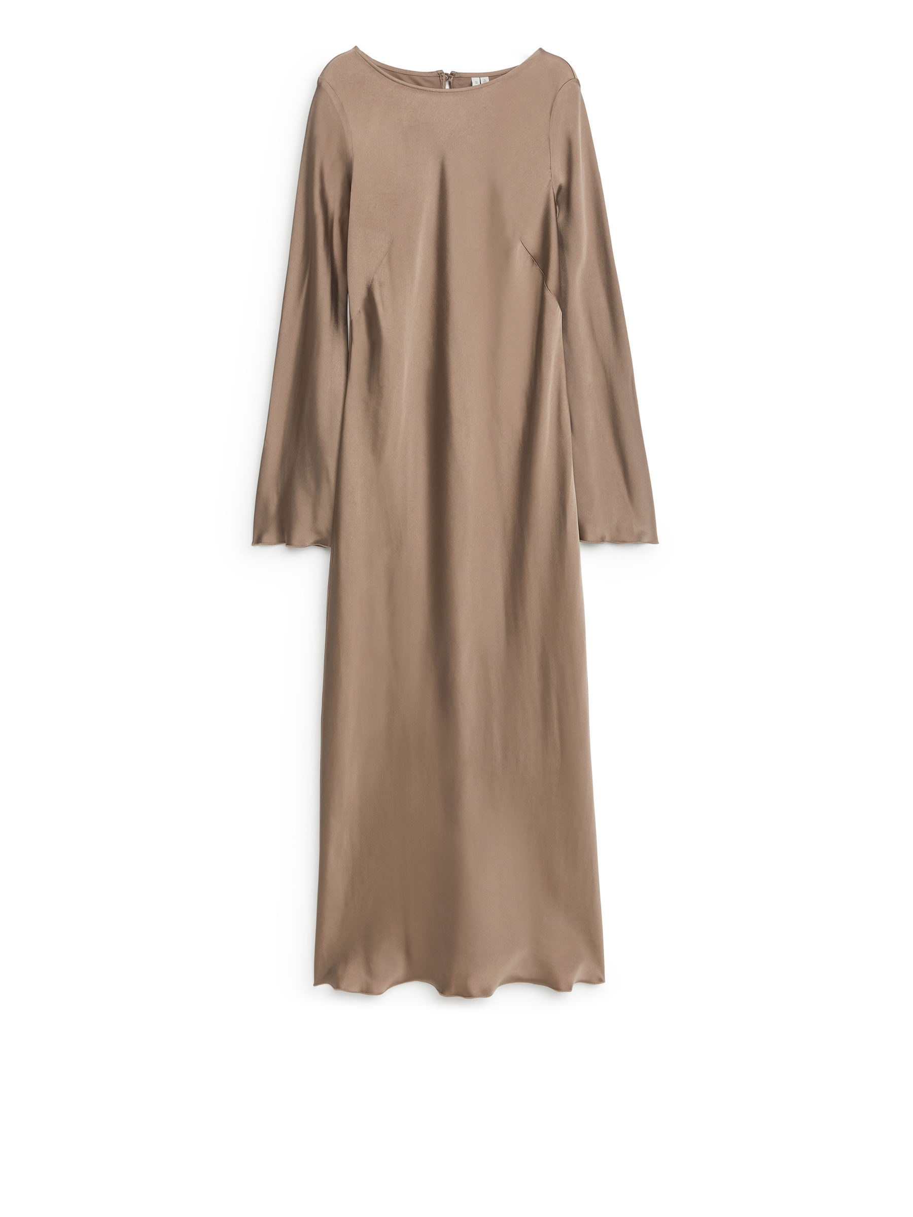 Bias-Cut Midi Dress-#7C746B-6194
