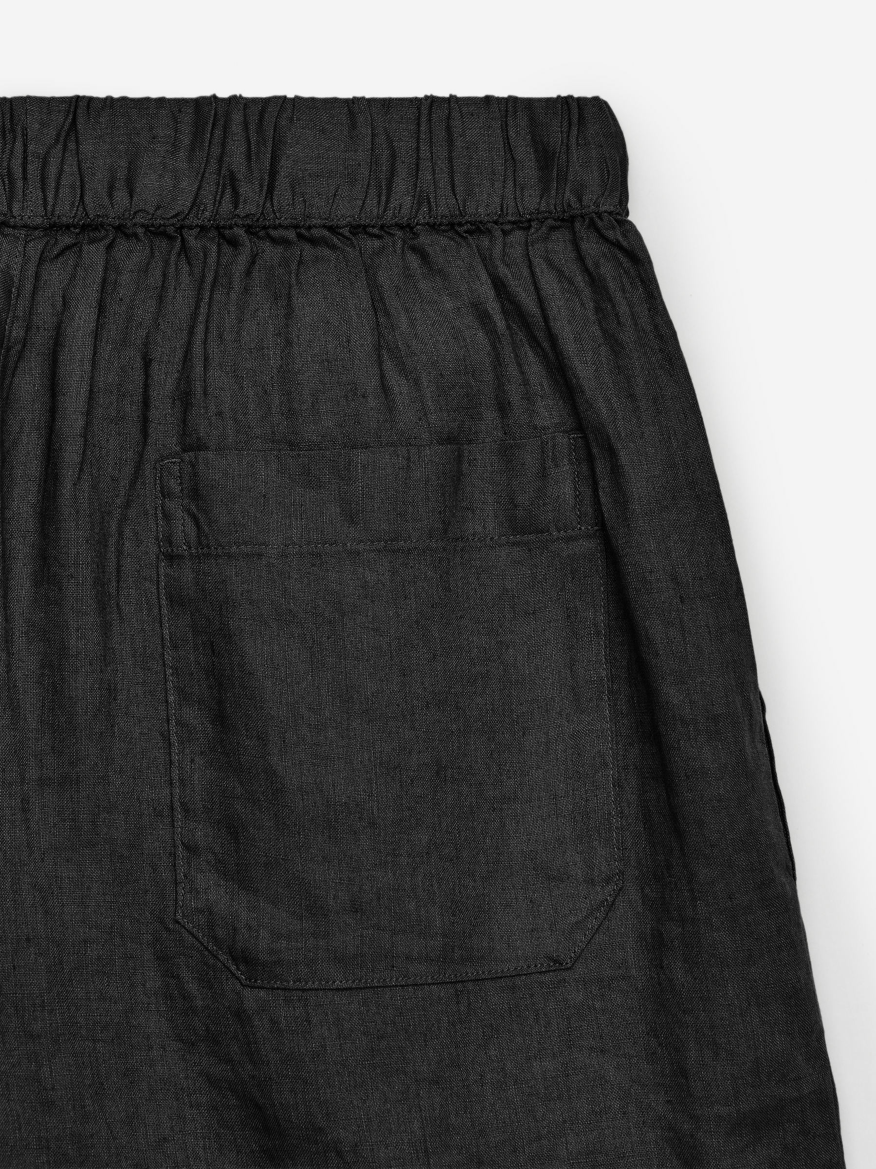 Linen Shorts - Black - Regular fit - Men - StillMedia/DescriptiveDetail - 1