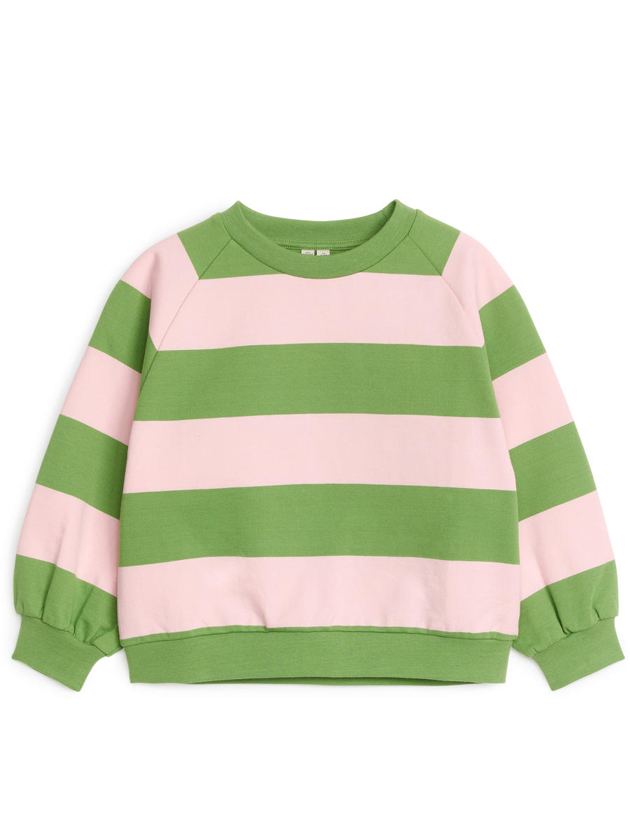 Relaxed Sweatshirt - Green/Pink - Oversized - Children - 1105038018