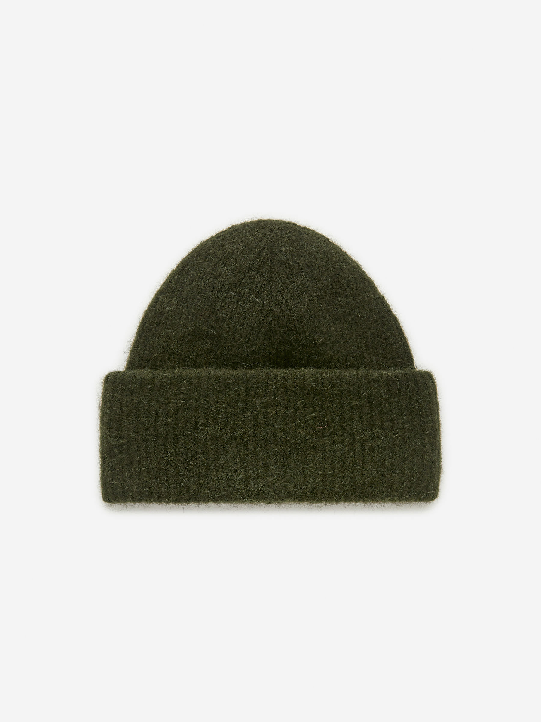 Alpaca-Merino Blend Beanie-#403C2D-8482