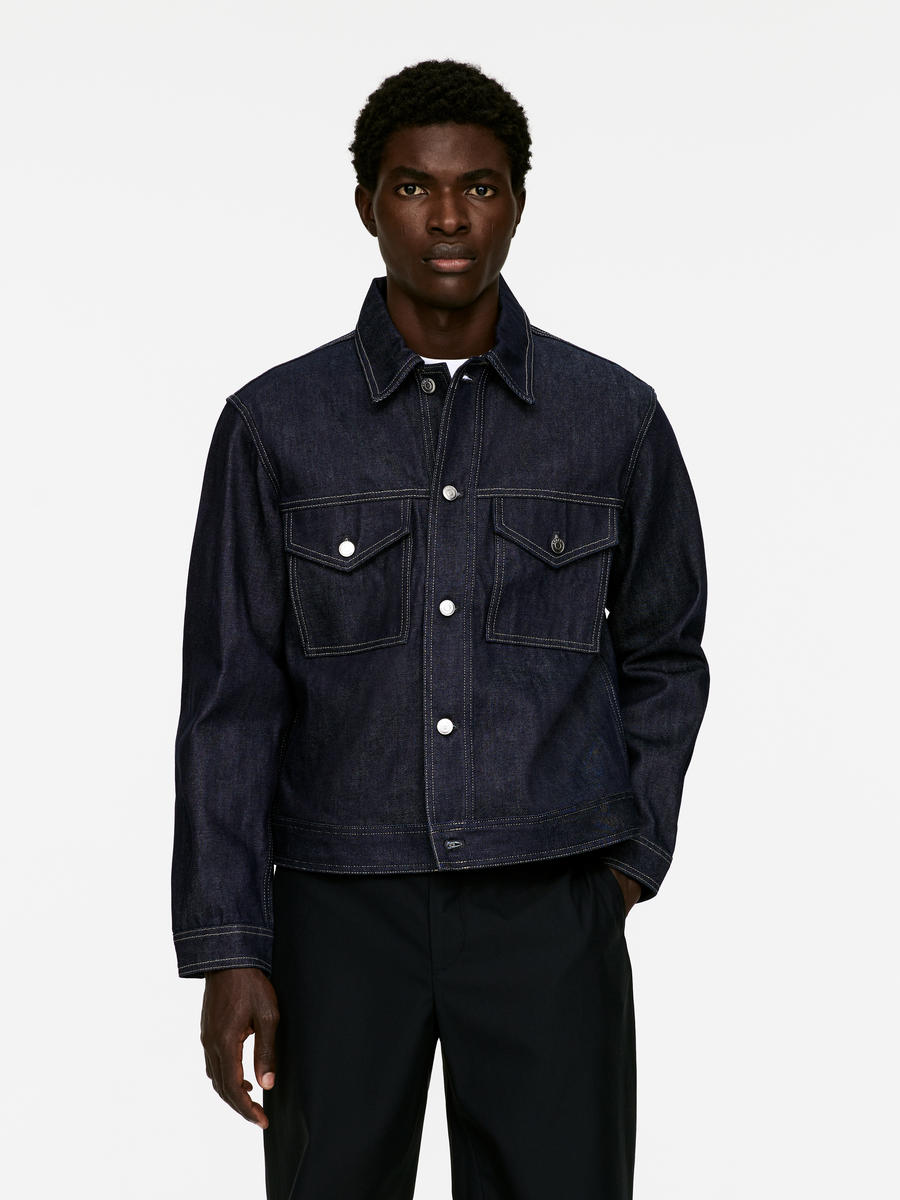 Raw Denim Jacket - Dark Blue - Regular fit - Men - 1272987001