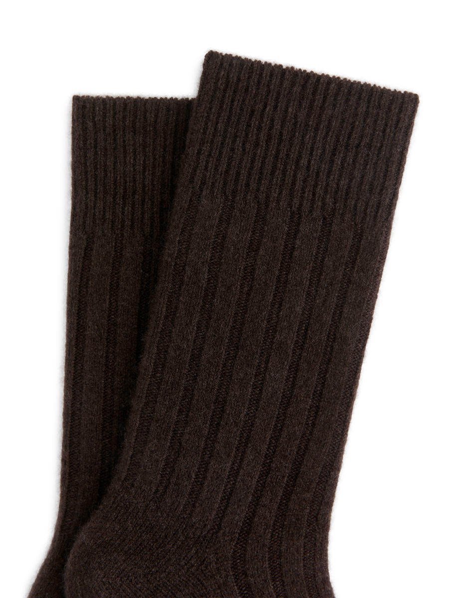 Cashmere Socks-#3F3838-13288