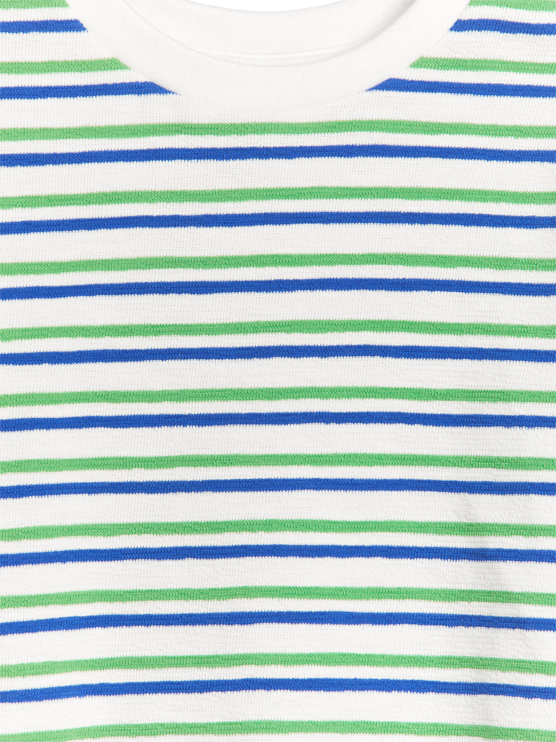 Strukturiertes T-Shirt - Weiß/Grün/Blau - Regular Fit - Kinder - StillMedia/DescriptiveDetail - 3