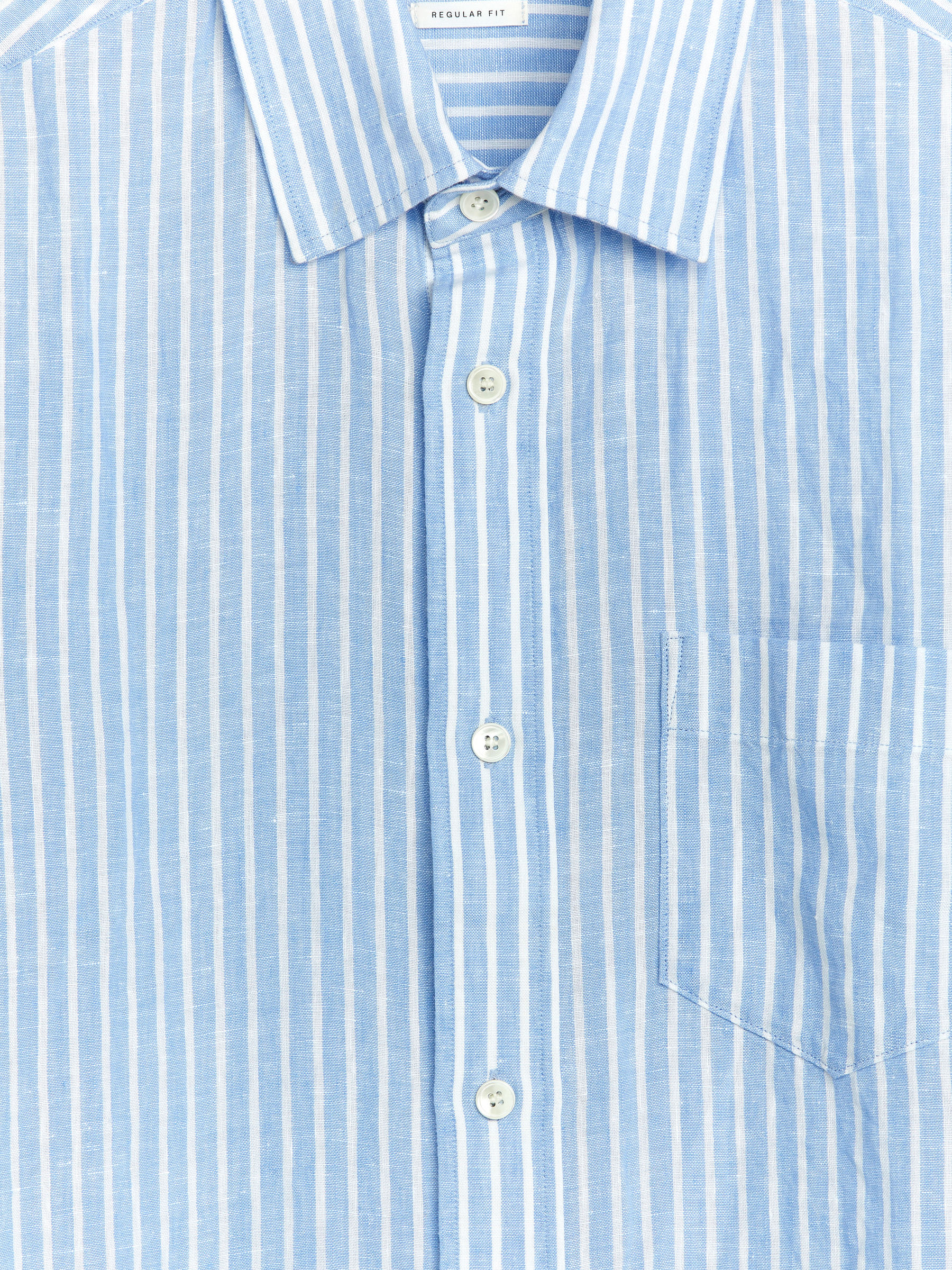 Kurzarmhemd aus Leinen - Blau/Weiß - Regular Fit - Herren - StillMedia/DescriptiveDetail - 2