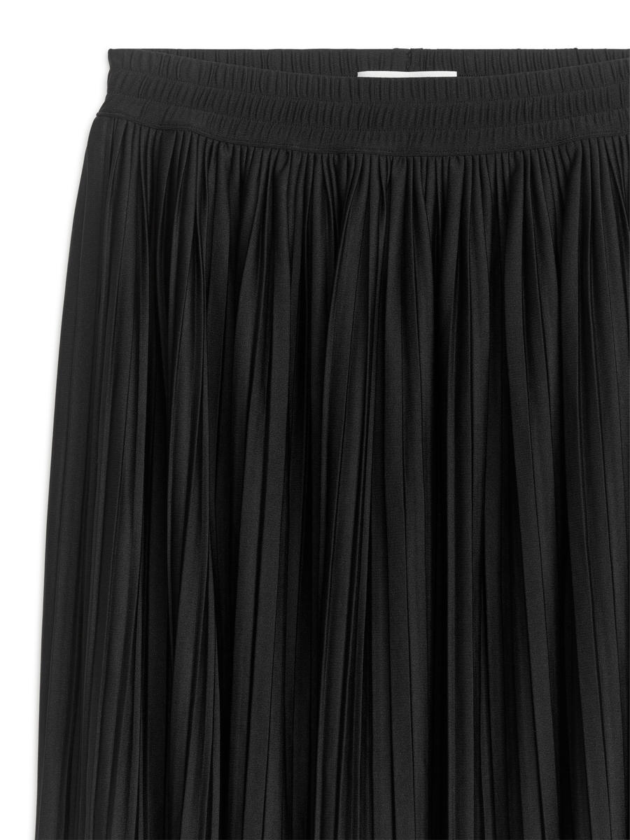 Pleated Midi Skirt-#272628-6276