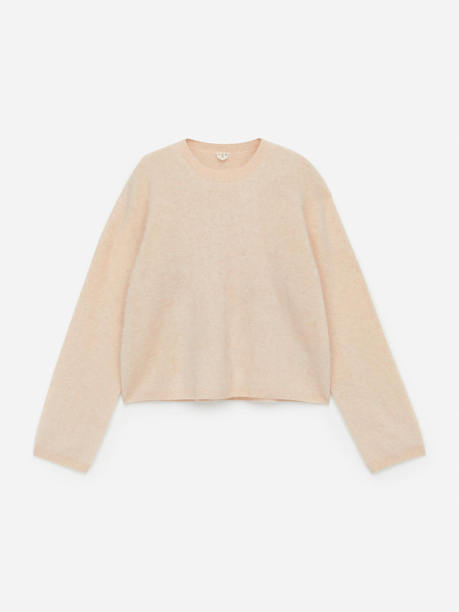 Bushed Wool Jumper-#DED8C5-13731