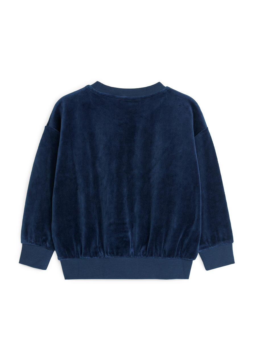 Velour Sweatshirt - Dark Blue - Regular fit - Children - 1203194001