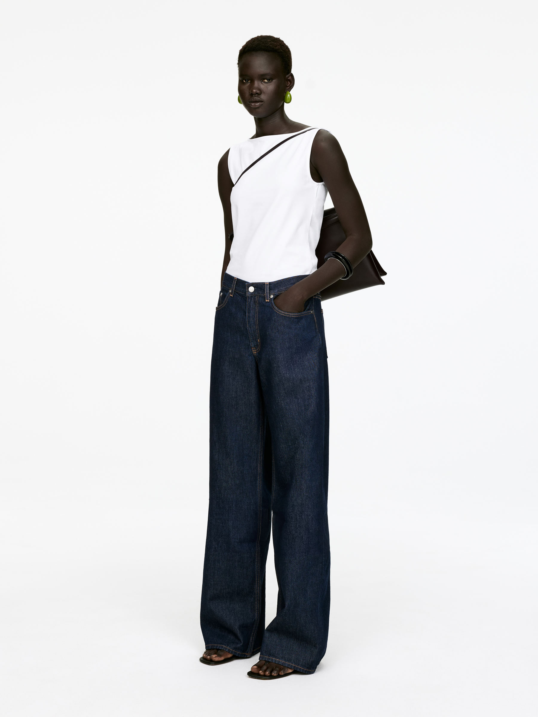 CLOUD Loose Jeans mit weitem Bein - Dunkelblau - Relaxed Fit - Damen - 1230548001