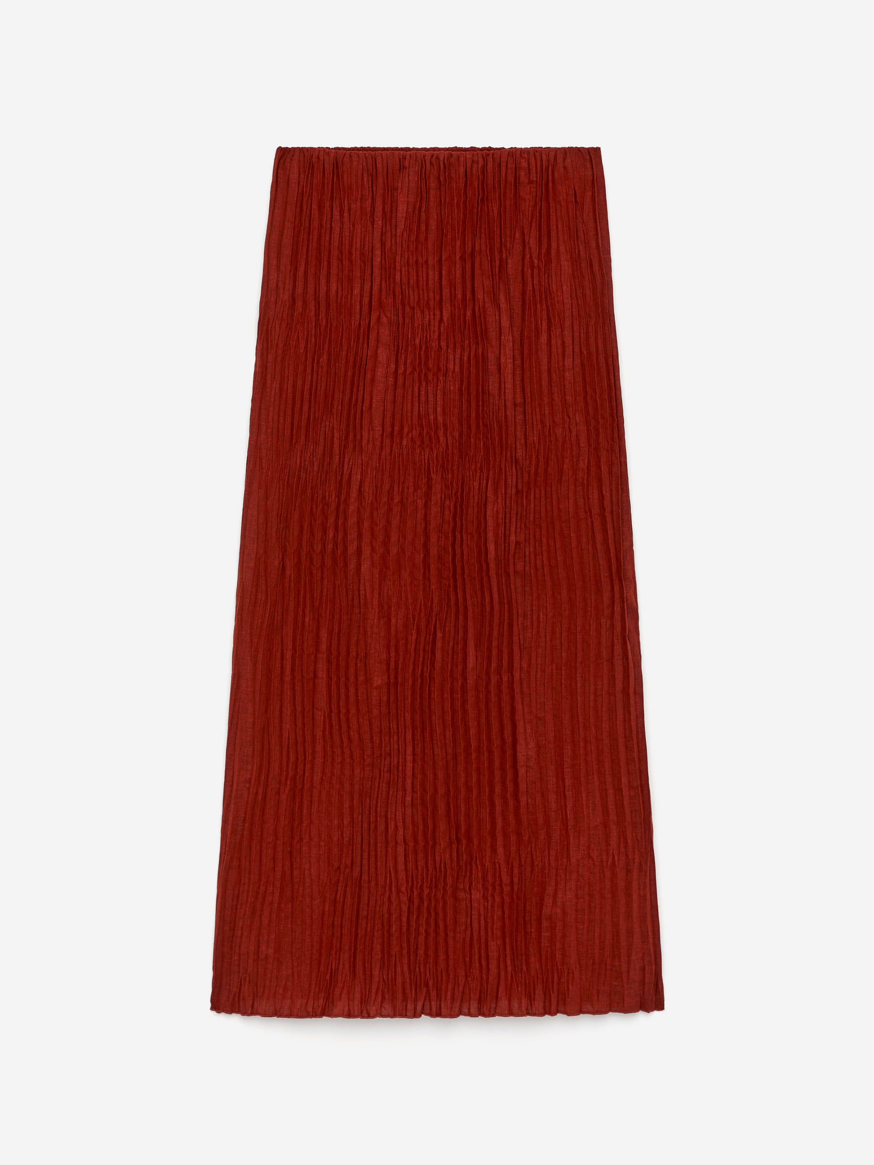Crinkled Skirt-#802C24-15597