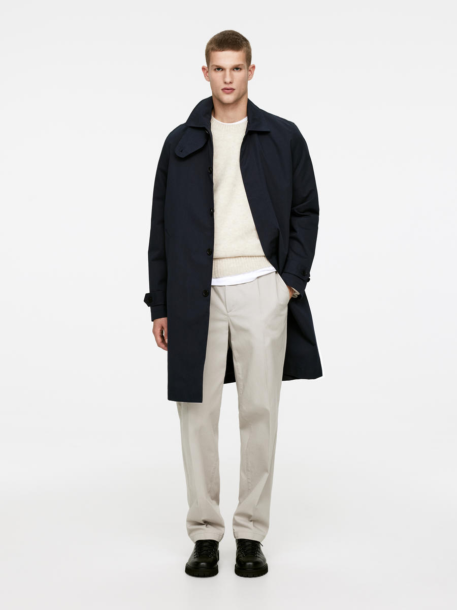 Mid-Length Car Coat - Dark Blue - Regular fit - Men - 1230517001