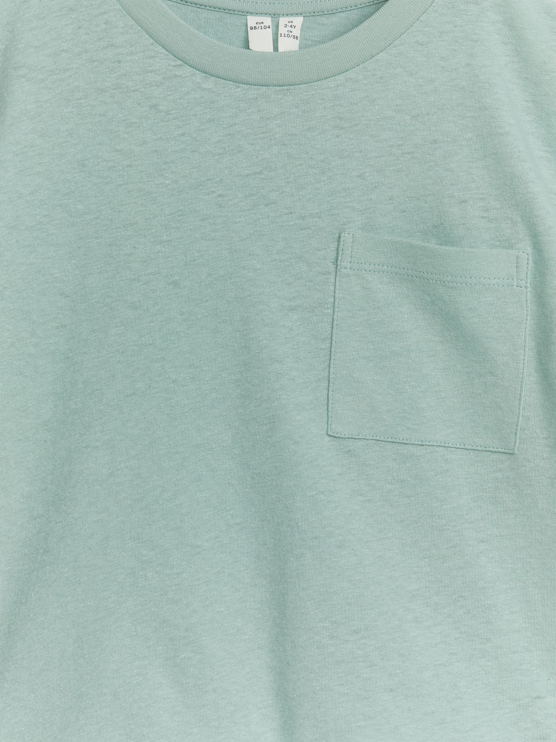 Camiseta loose fit en mezcla de lino - Menta empolvado - Corte holgado - Children - StillMedia/DescriptiveDetail - 1