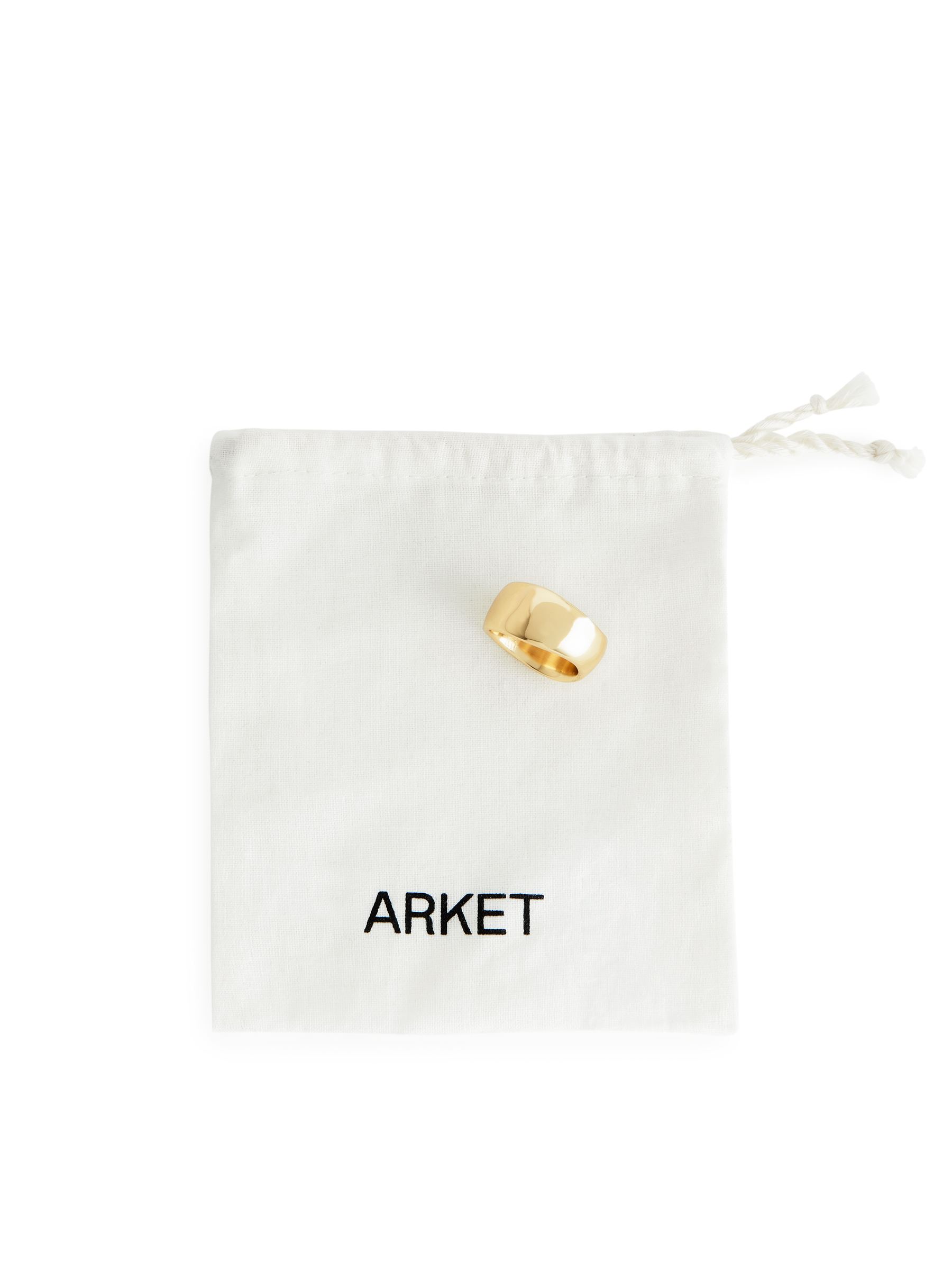 Anillo grueso chapado en plata - Dorado - Women - StillMedia/DescriptiveStillLife - 3