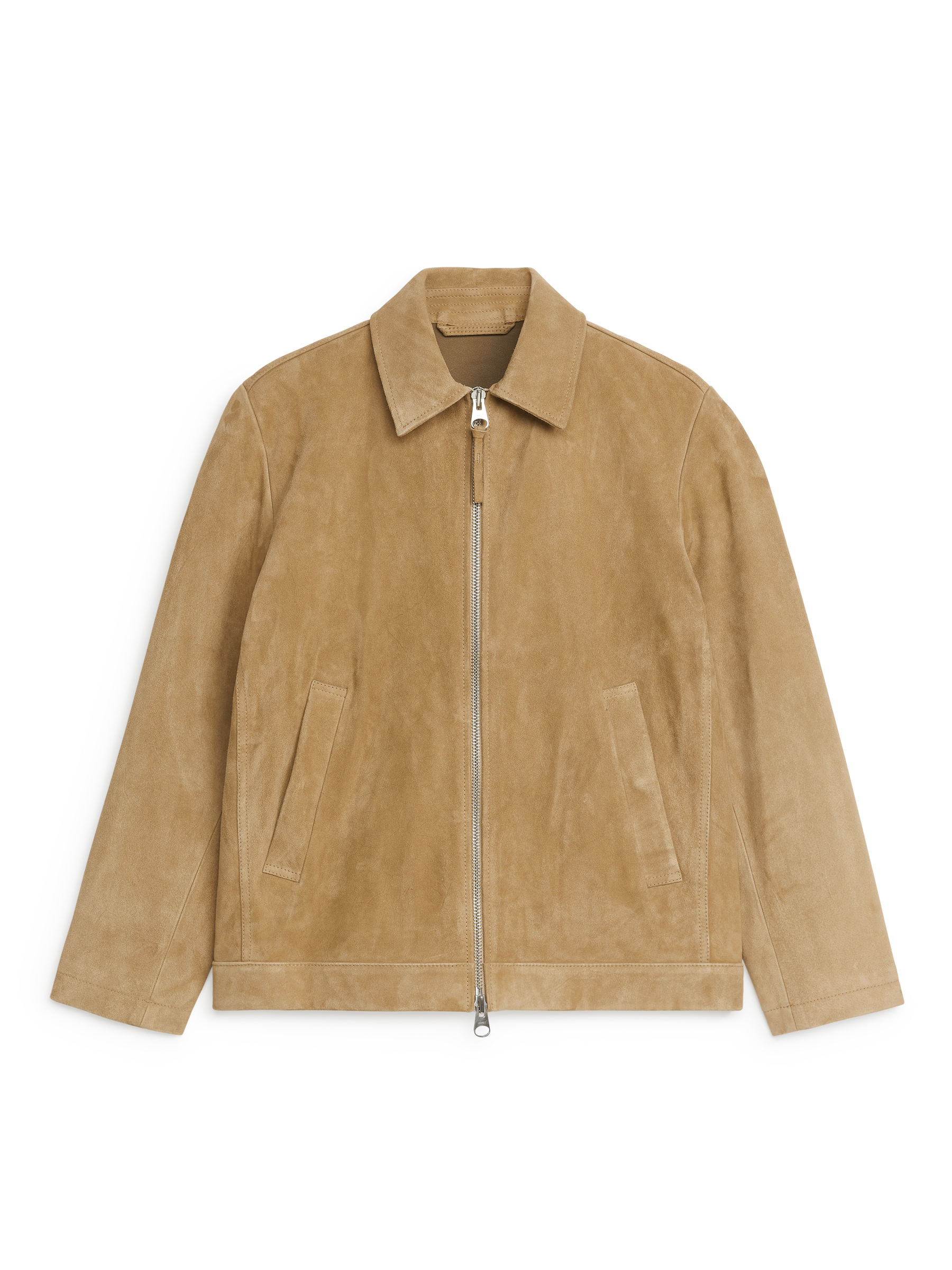 Harrington-Jacke aus Veloursleder - Beige - Regular Fit - Herren - StillMedia/DescriptiveStillLife - 3