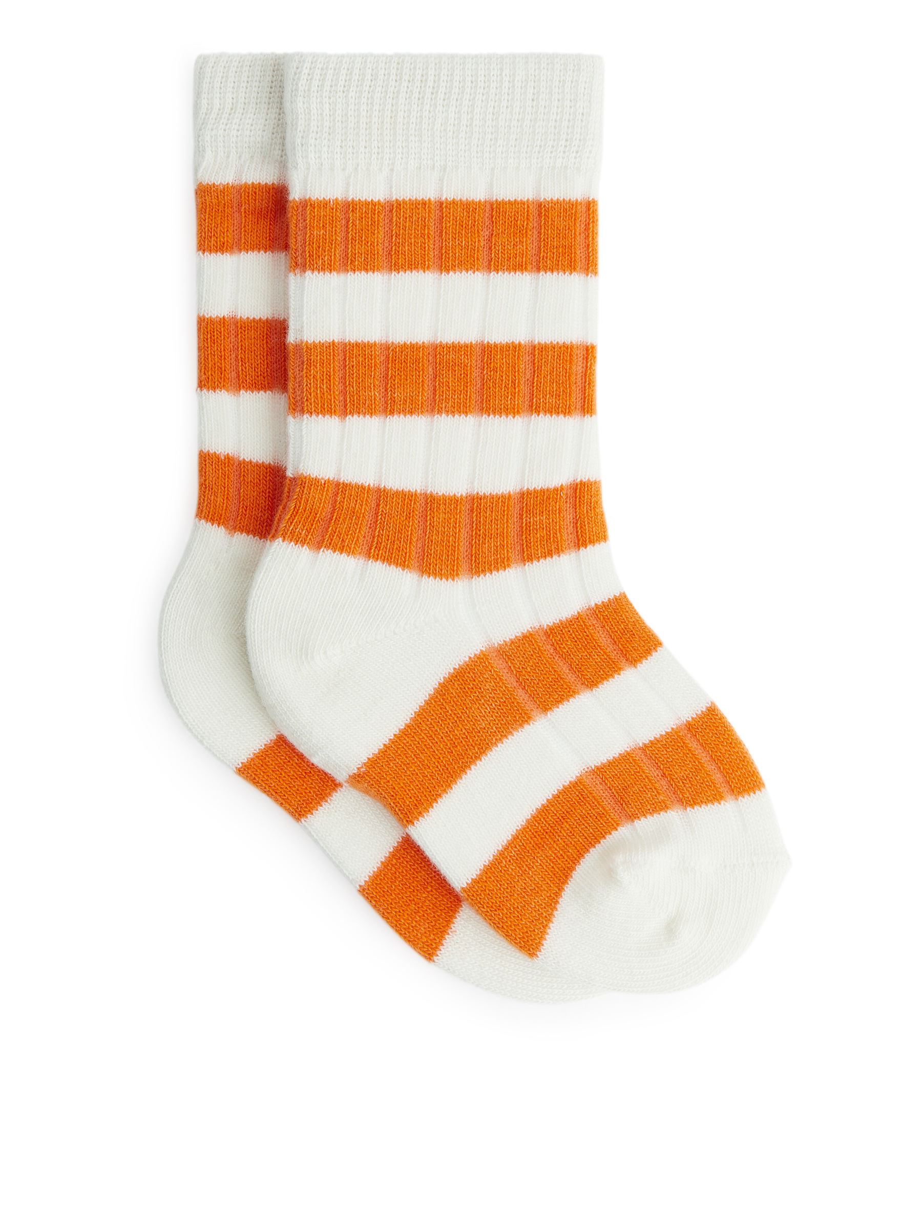 Calcetines para bebé de canalé - Blanco/naranja - Children - StillMedia/DescriptiveStillLife - 2