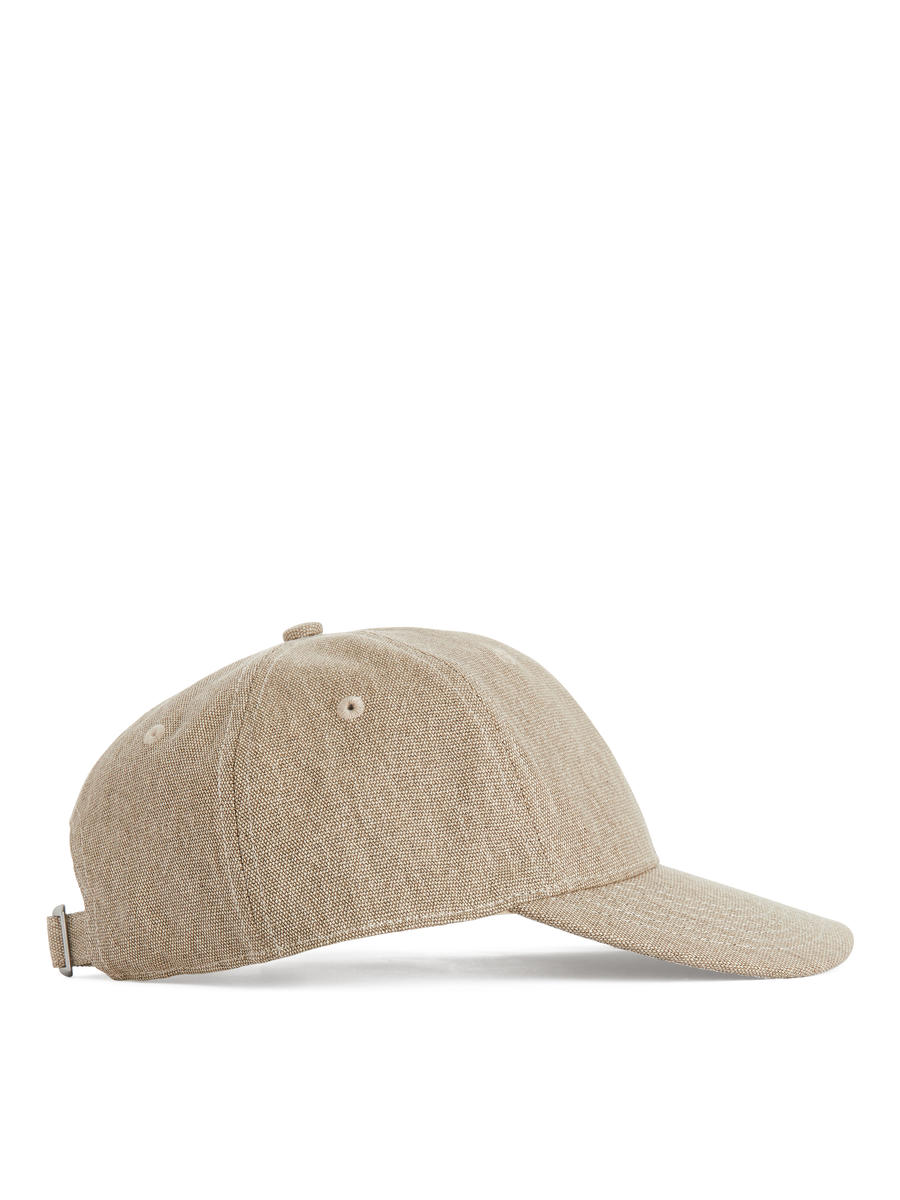 Casquette en coton à 6 empiècements-#AE9F8E-12461