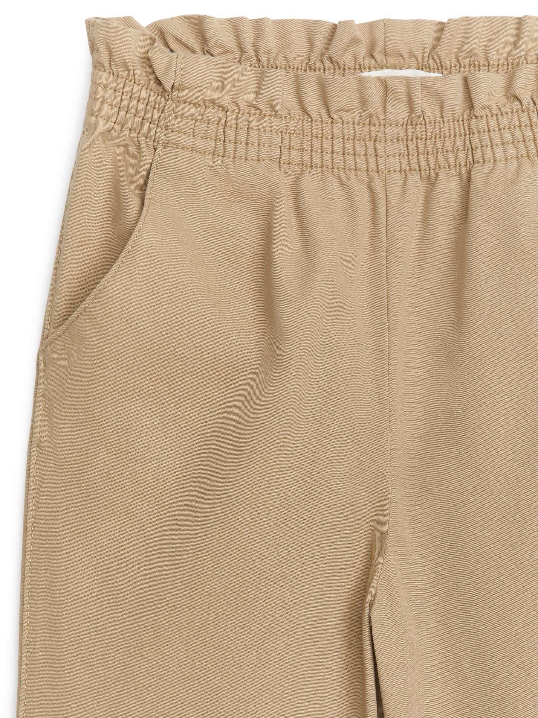 Wide Cotton Trousers - Beige - Regular fit - Children - StillMedia/DescriptiveDetail - 1