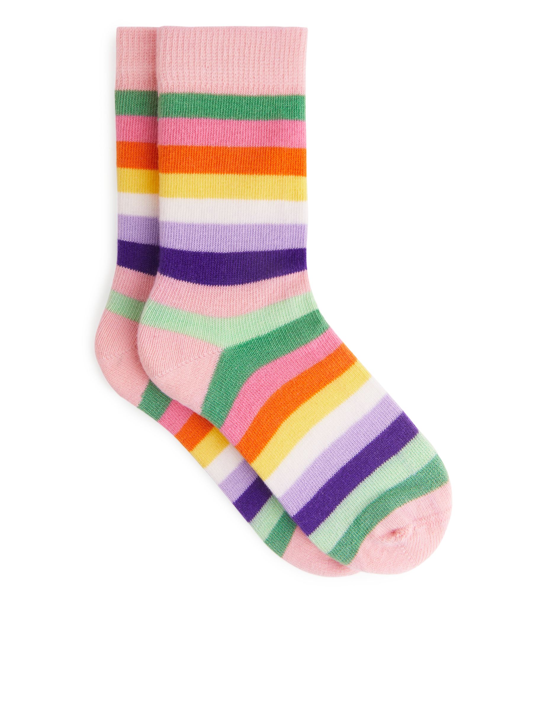 Calzini in cotone - Rosa/Righe multicolore - Children - StillMedia/DescriptiveStillLife - 1