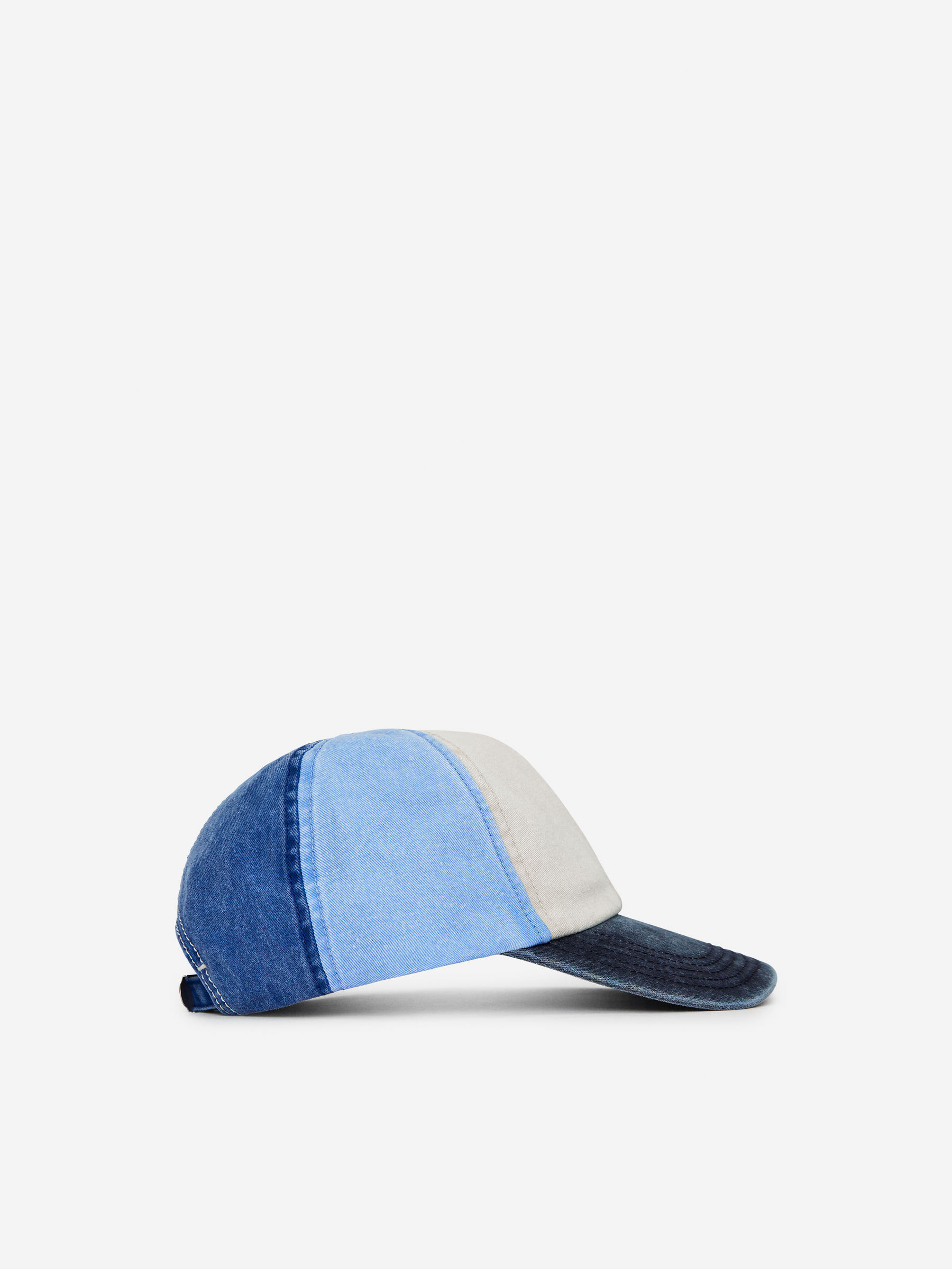 Colourblock Twill Cap-#657CBE-14365