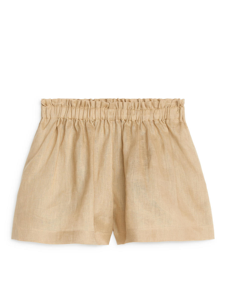 Weite Leinenshorts-#C1AC93-8021