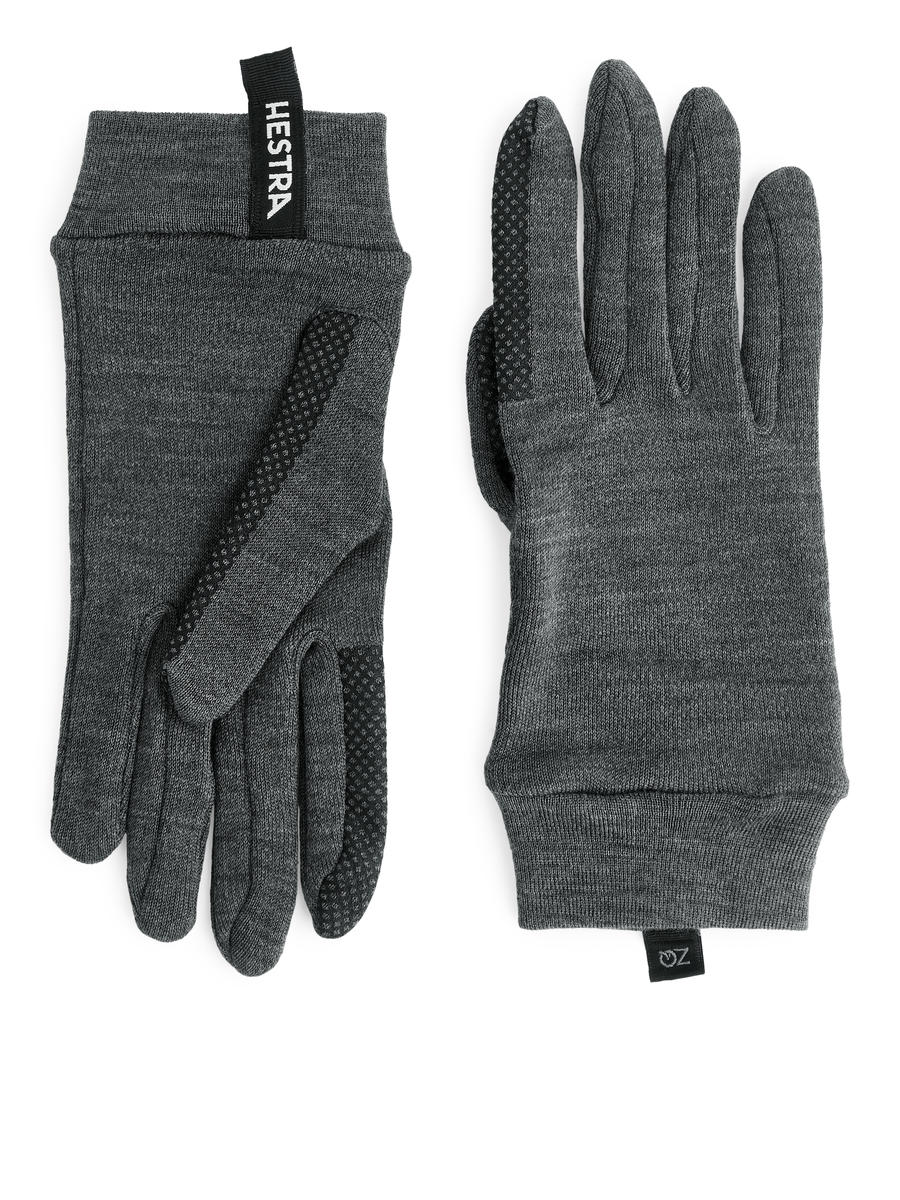 Touch-Unterziehhandschuhe Merino von Hestra-#494A4F-6822