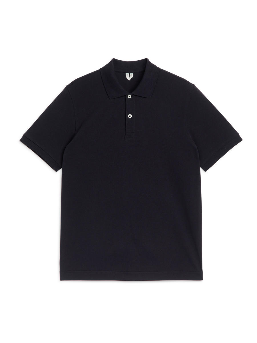 Piqué Polo Shirt - Dark Blue - Regular fit - Men - 0756511022