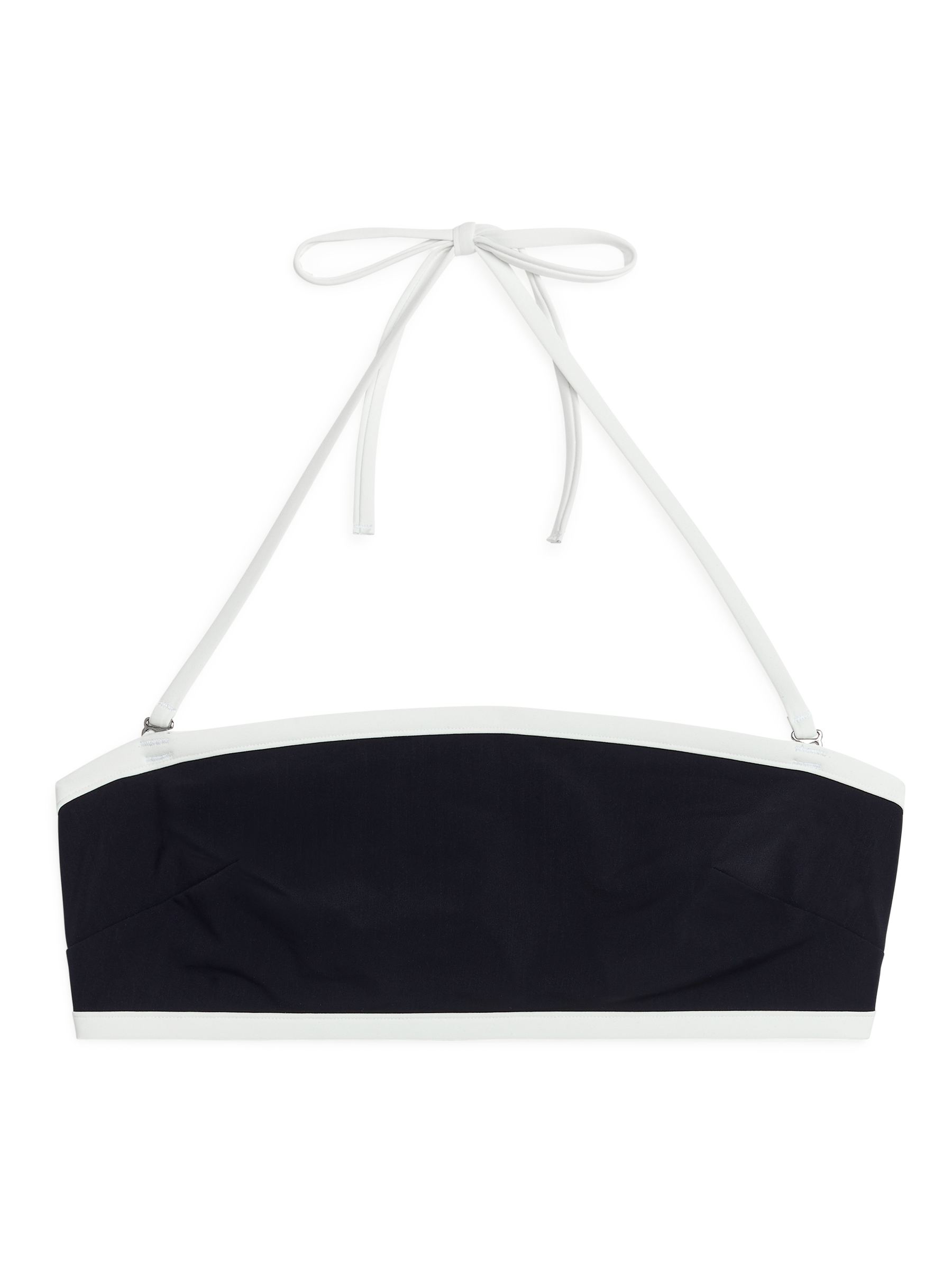 Top de bikini con cuello halter - Negro/blanco - Corte estándar - Women - StillMedia/DescriptiveStillLife - 2