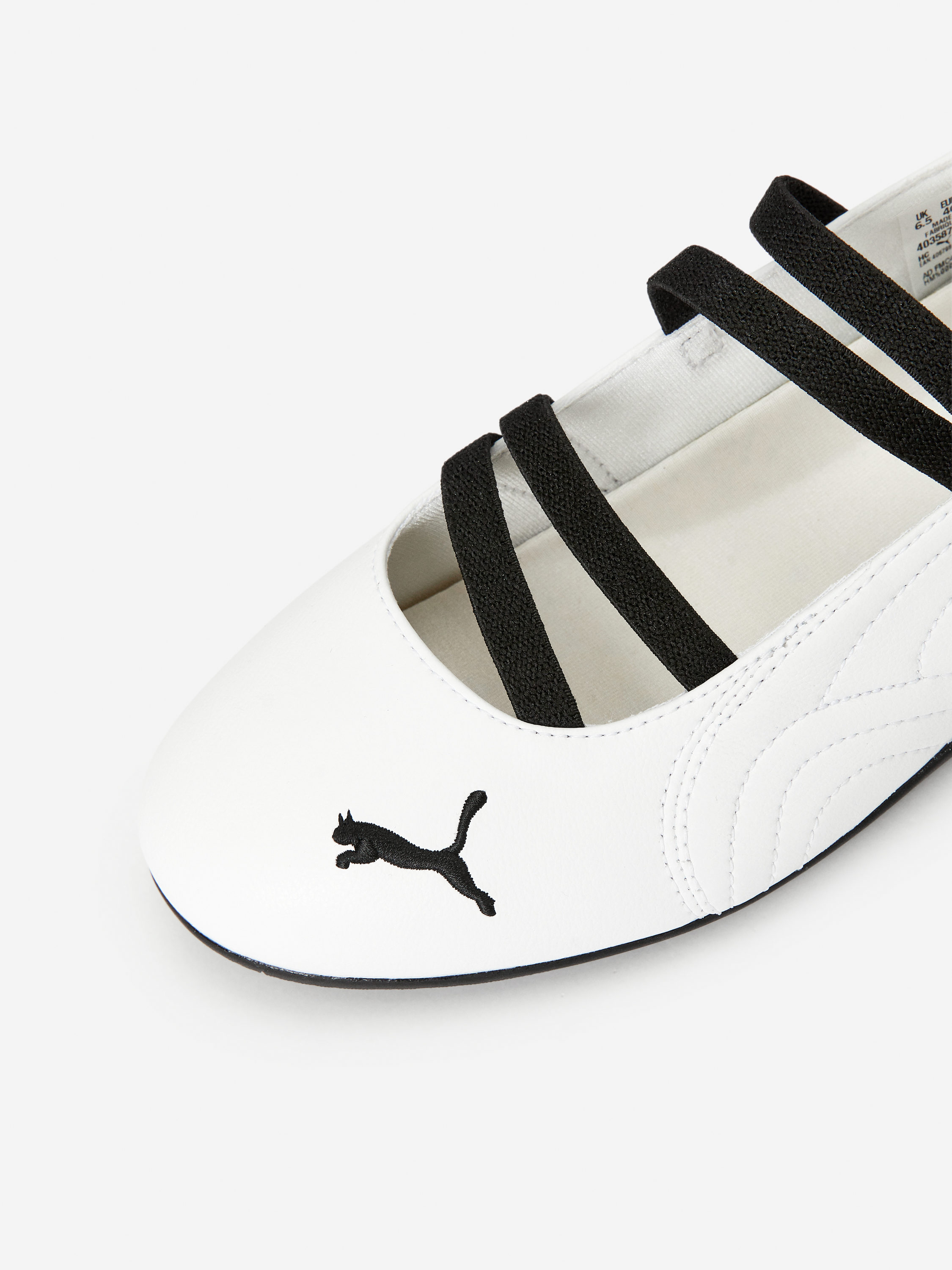 Puma Speedcat Ballet Flats – White/Black – Women – ARKET GB
