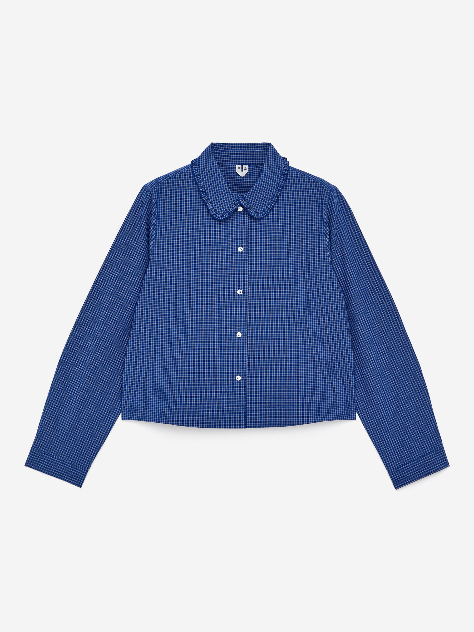 Frill Blouse-Blue-15974