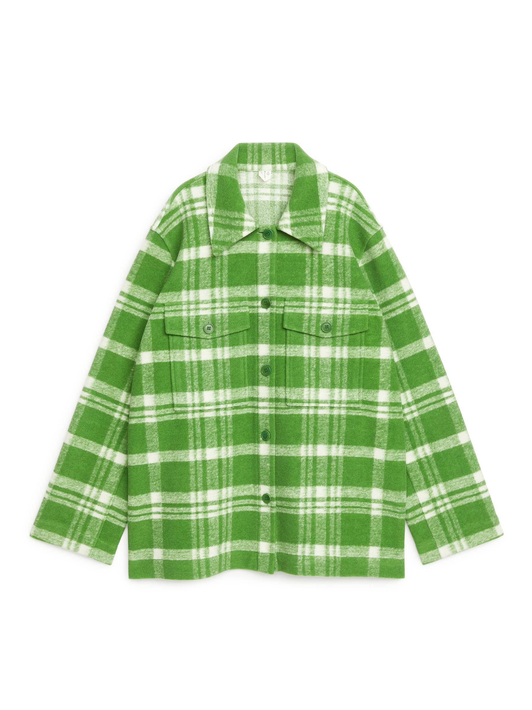 Wool-Blend Overshirt-#718D52-9071