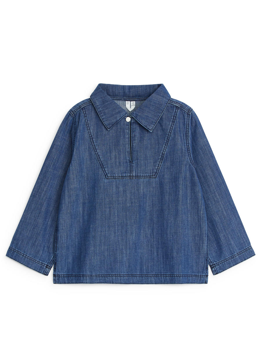 Pop-Over Shirt - Mid Blue - Regular fit - Children - 1245734001