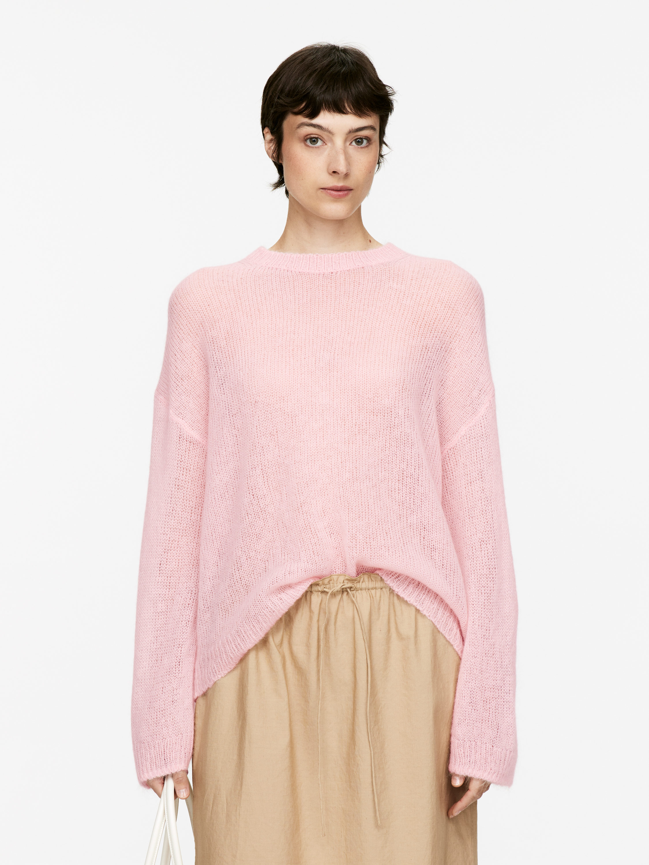 Wool-Mohair Blend Jumper – Pink – Women – ARKET NO