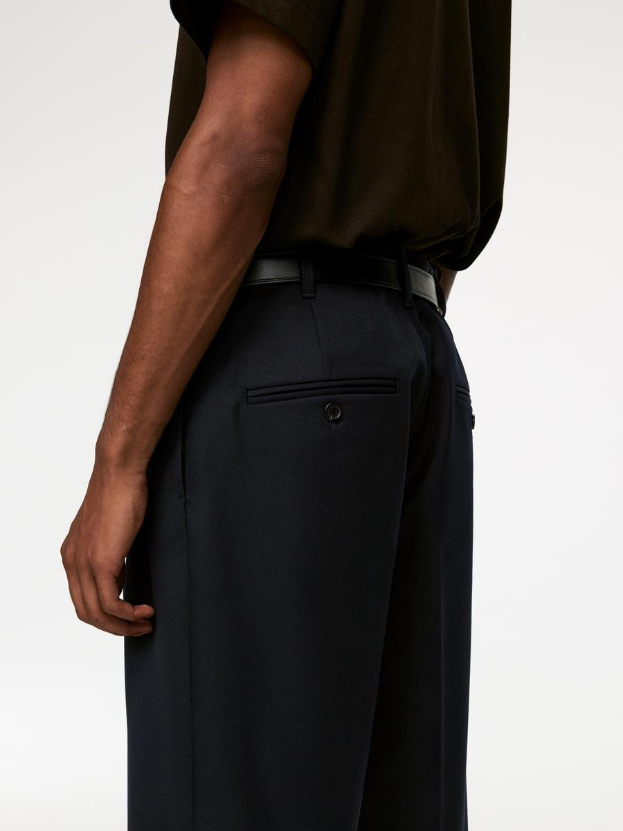 Wide Wool Trousers-#272930-3821